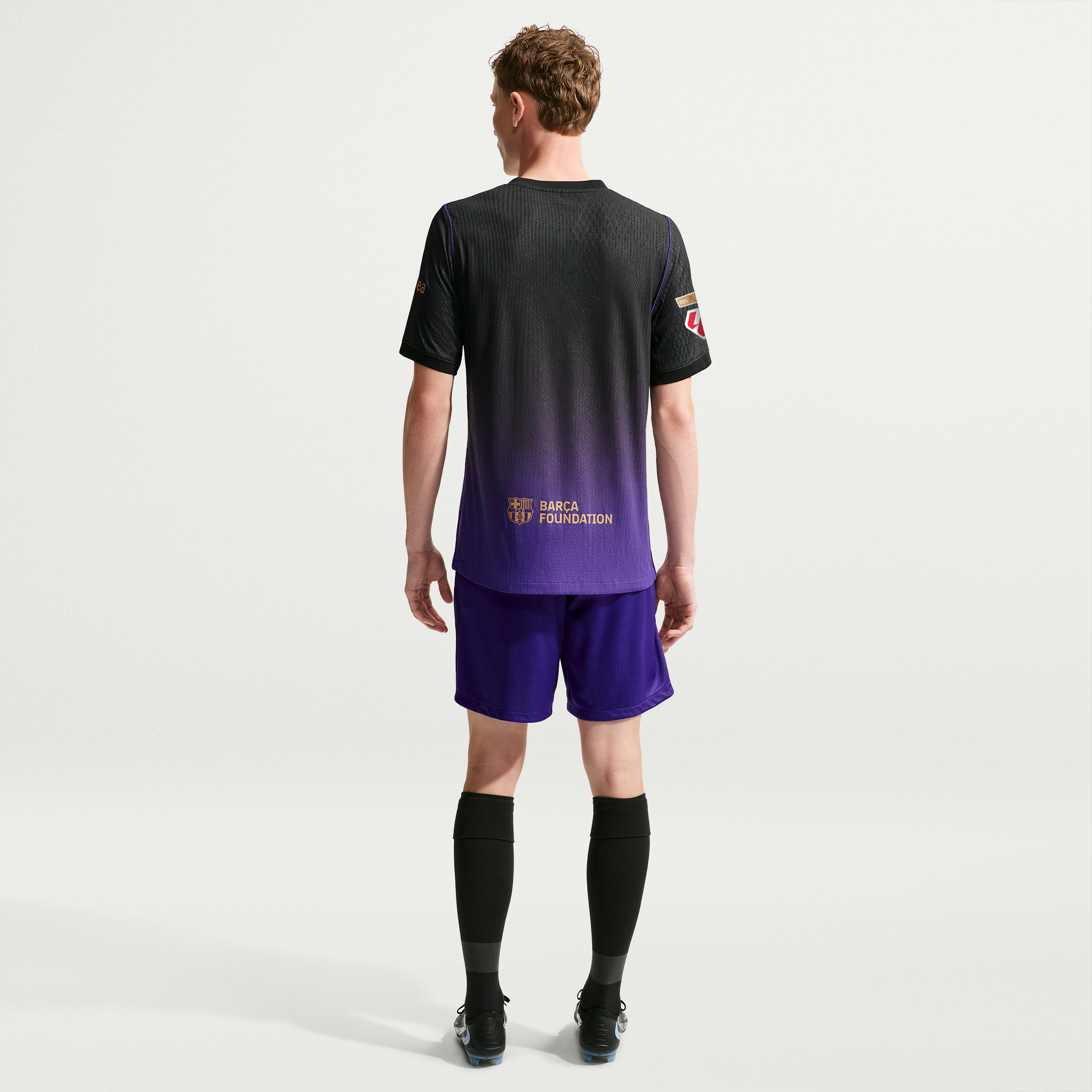Maillot authentique extérieur Nike FC Barcelone violet pour homme, saison 2026/27