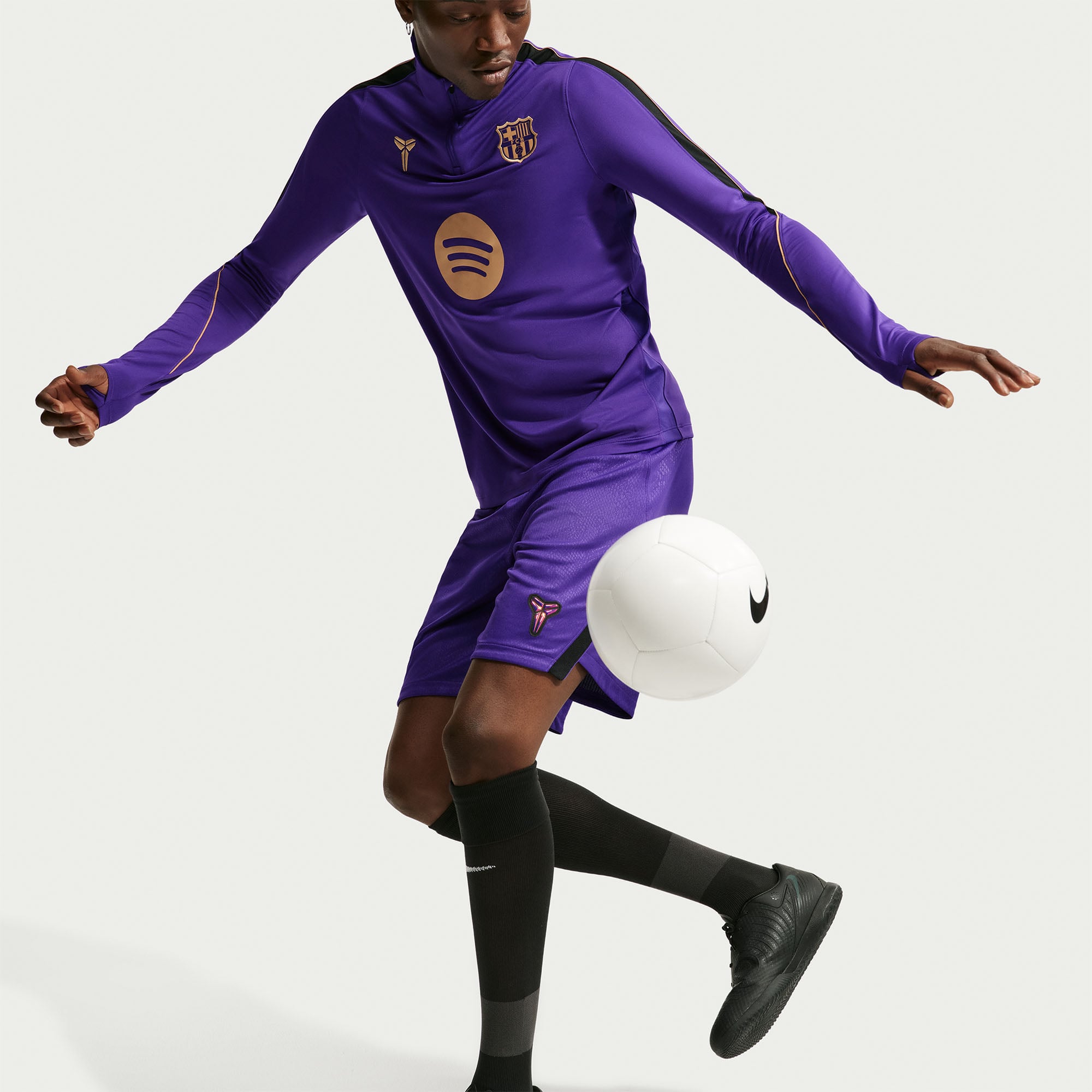 Men's Nike  Purple Barcelona 2026/27 Away Strike Drill Dri-FIT Quarter-Zip Top
