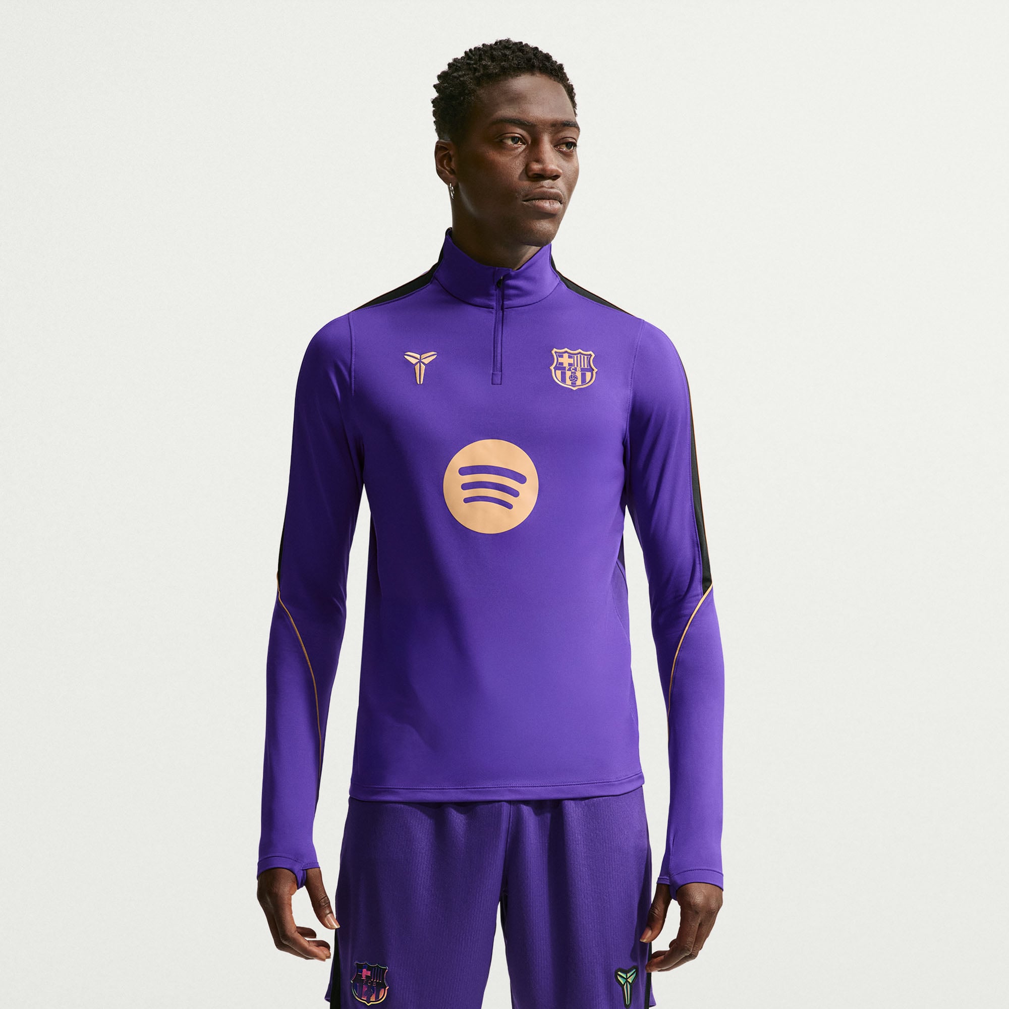 Men's Nike  Purple Barcelona 2026/27 Away Strike Drill Dri-FIT Quarter-Zip Top