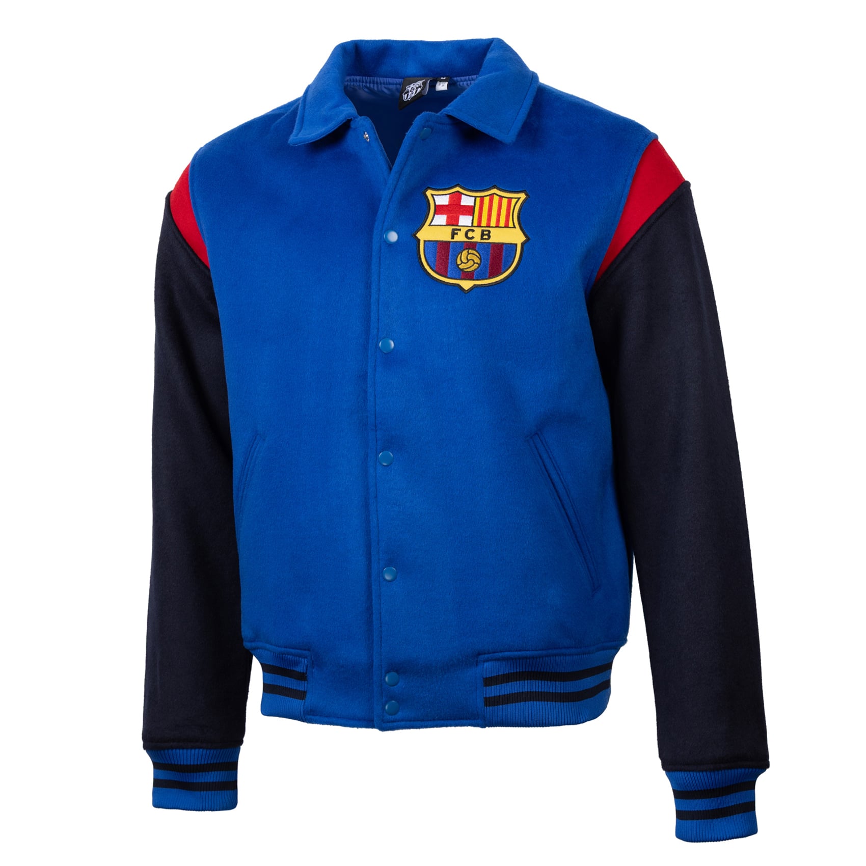 Veste universitaire à boutons-pression pour homme, modèle Royal Barcelona Victory de Sport Design Sweden