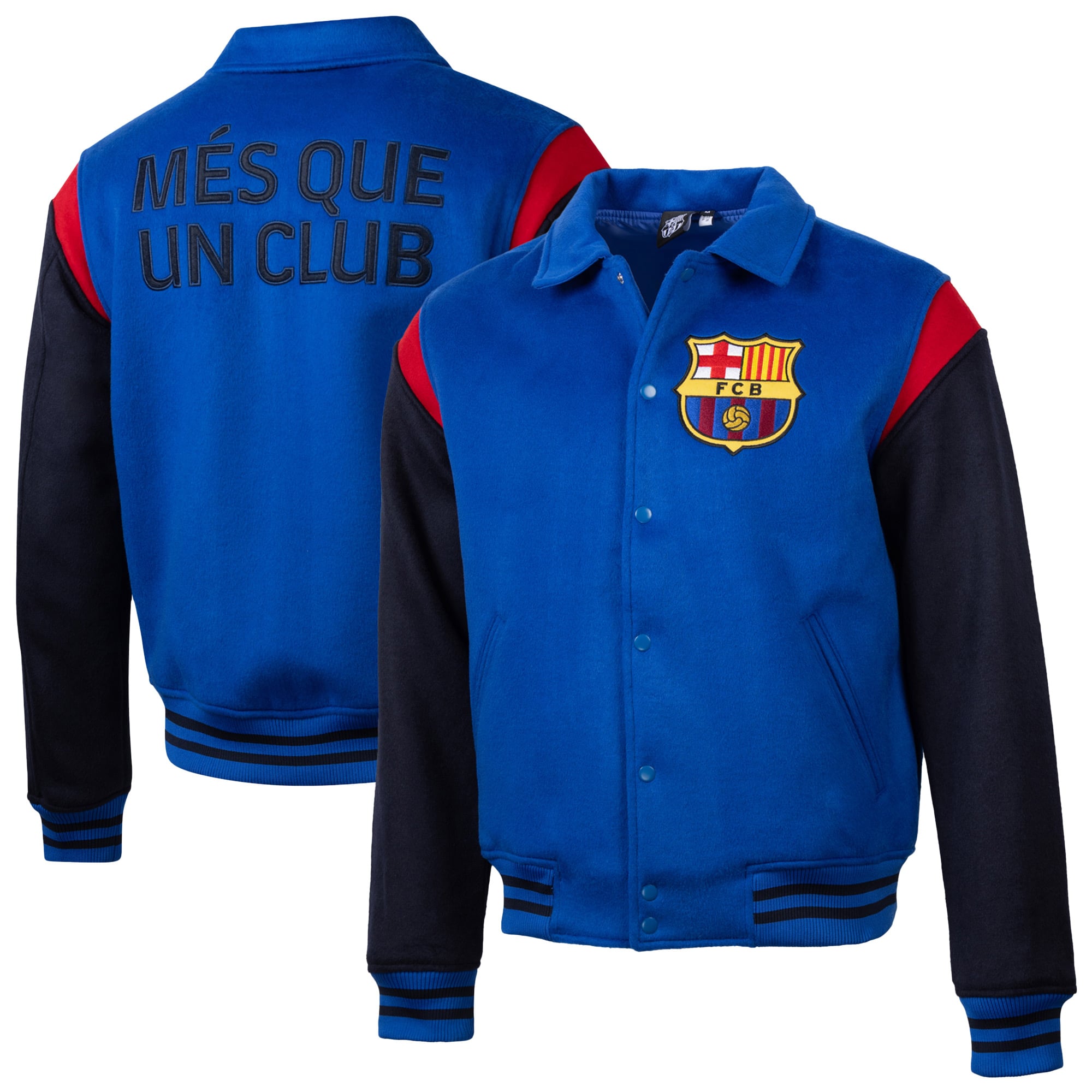 Veste universitaire à boutons-pression pour homme, modèle Royal Barcelona Victory de Sport Design Sweden