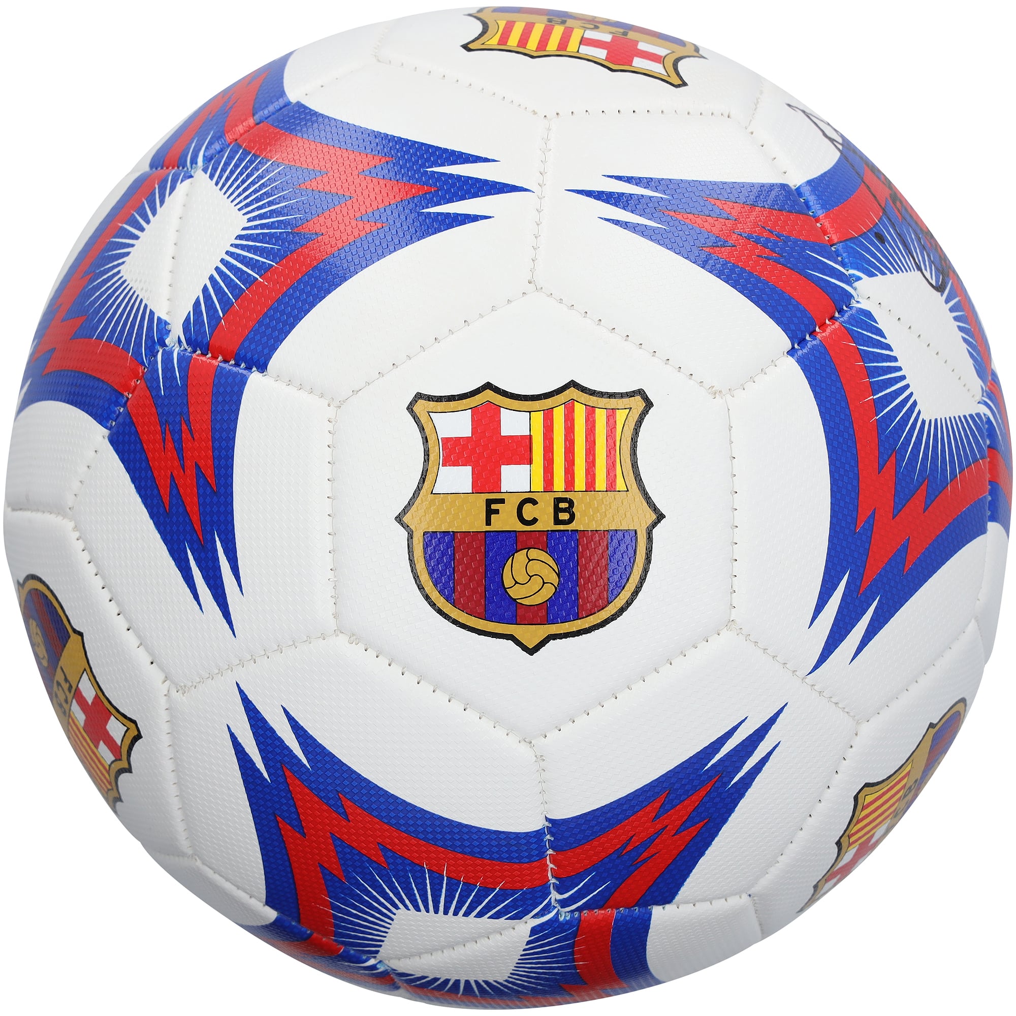 Patrick Kluivert Barcelona Autographed Nike White, Blue and Red Soccer Ball