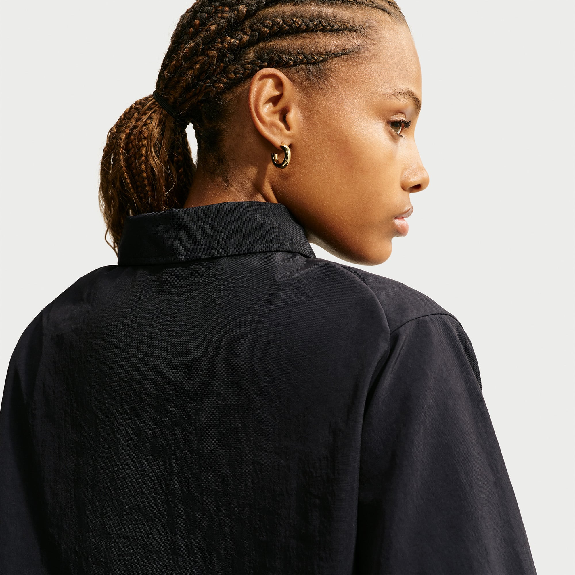 Veste zippée Nike FC Barcelone noire pour femme, saison extérieure 2026/27.