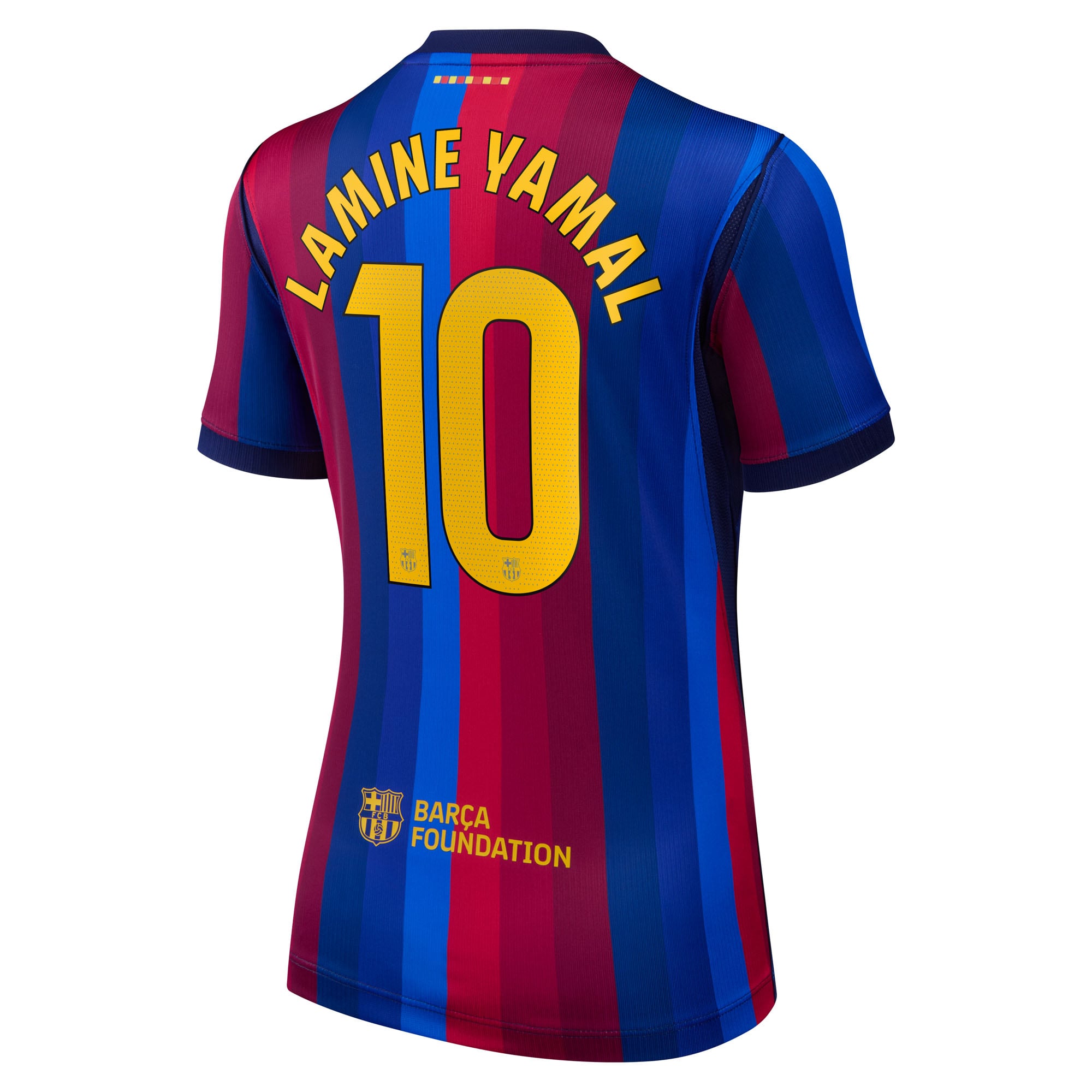 Maillot réplique domicile Nike Lamine Yamal rouge du FC Barcelone 2026/27 pour femme