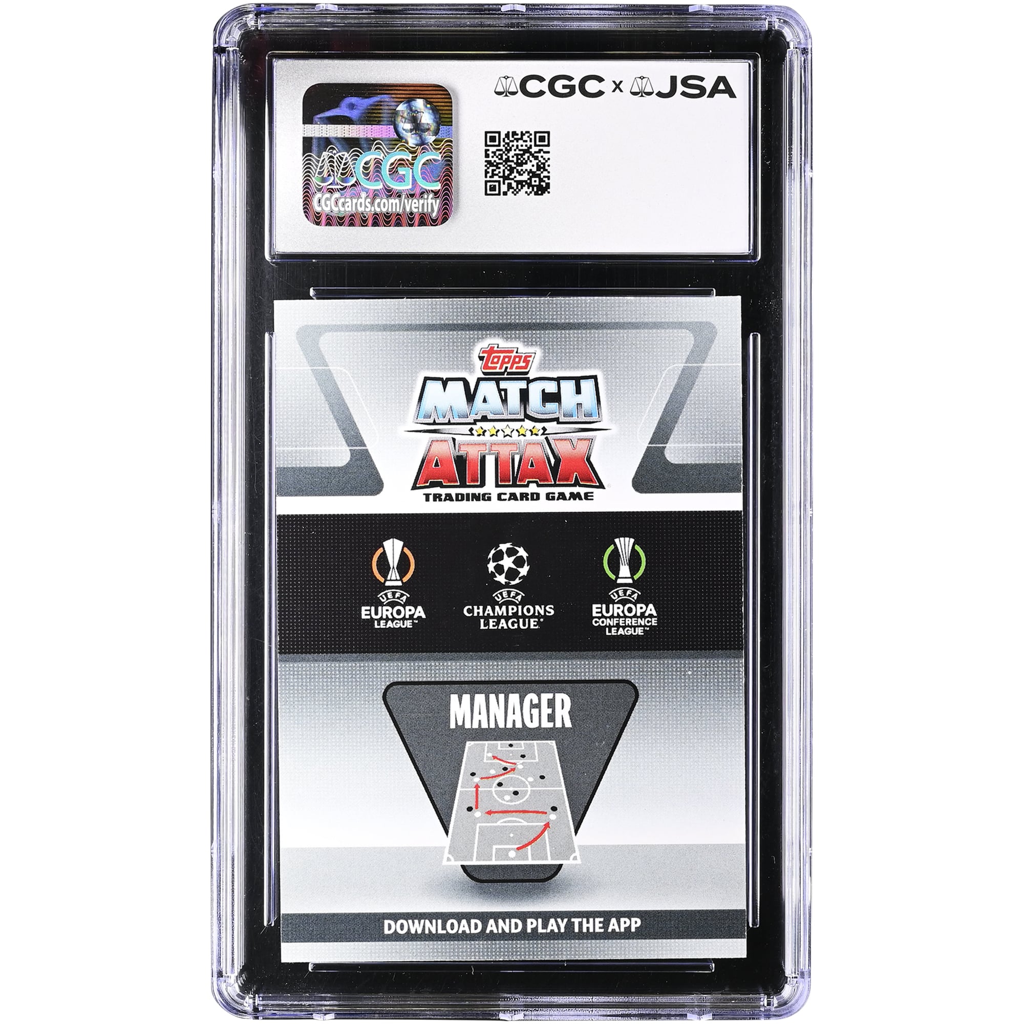 Xavi Hernandez Barcelona Autographed 2021-22 Topps Match Attax Extra UCL Managers #MAN9 CGC Authenticated 9/10 Card