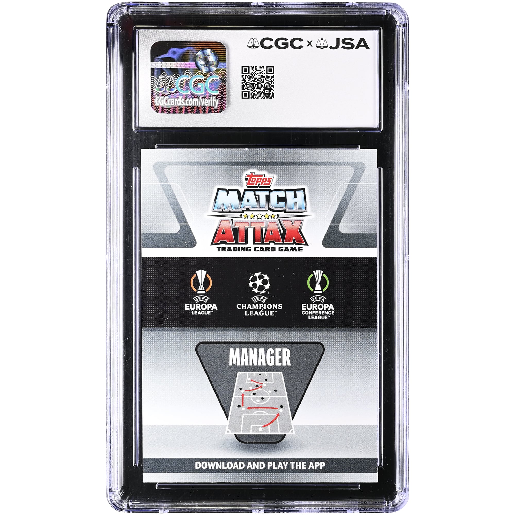 Xavi Hernandez Barcelona Autographed 2021-22 Topps Match Attax Extra UCL Managers #MAN9 CGC Authenticated Auto 10 Card