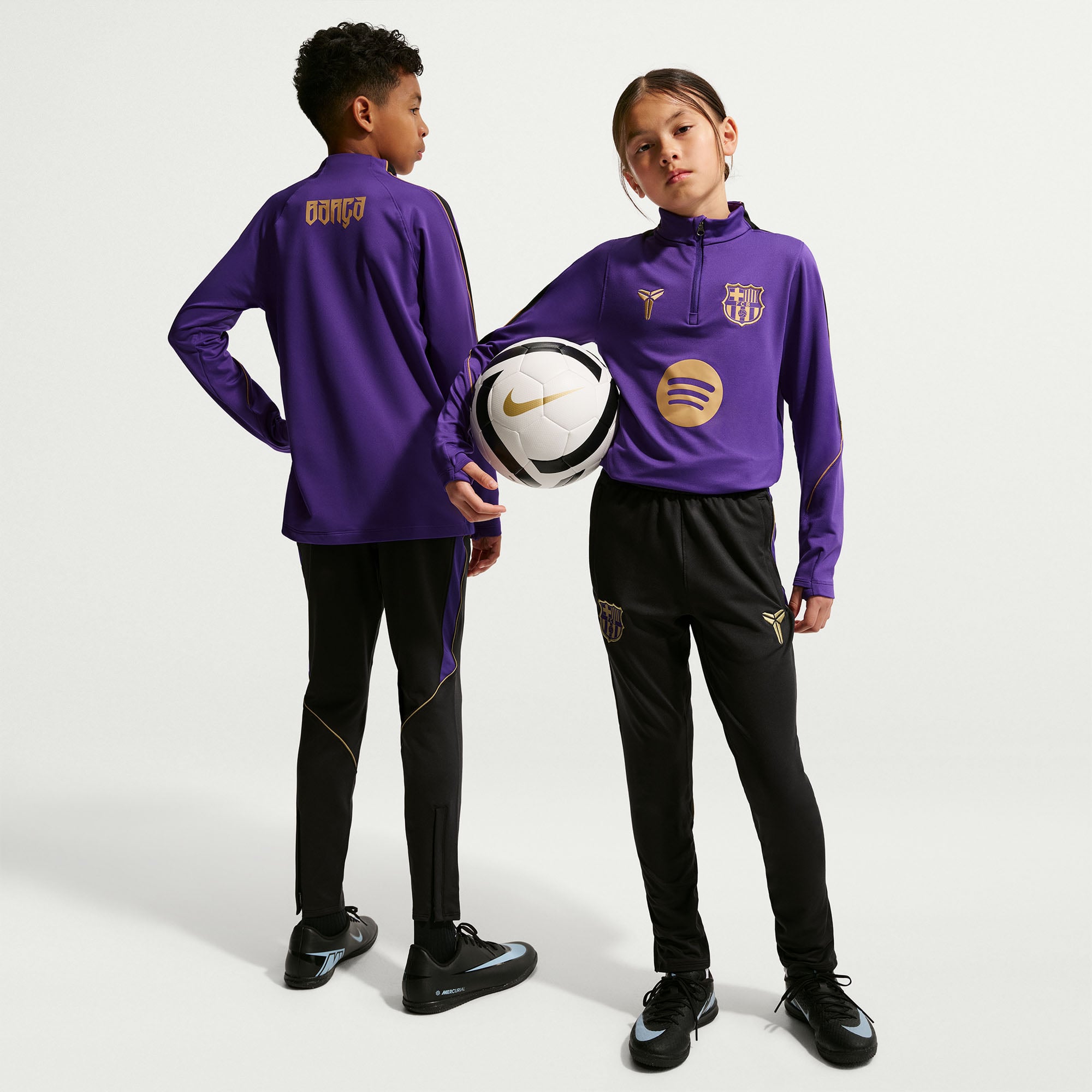 Pantalon Nike Dri-FIT Strike extérieur noir pour enfant, Barcelone 2026/27
