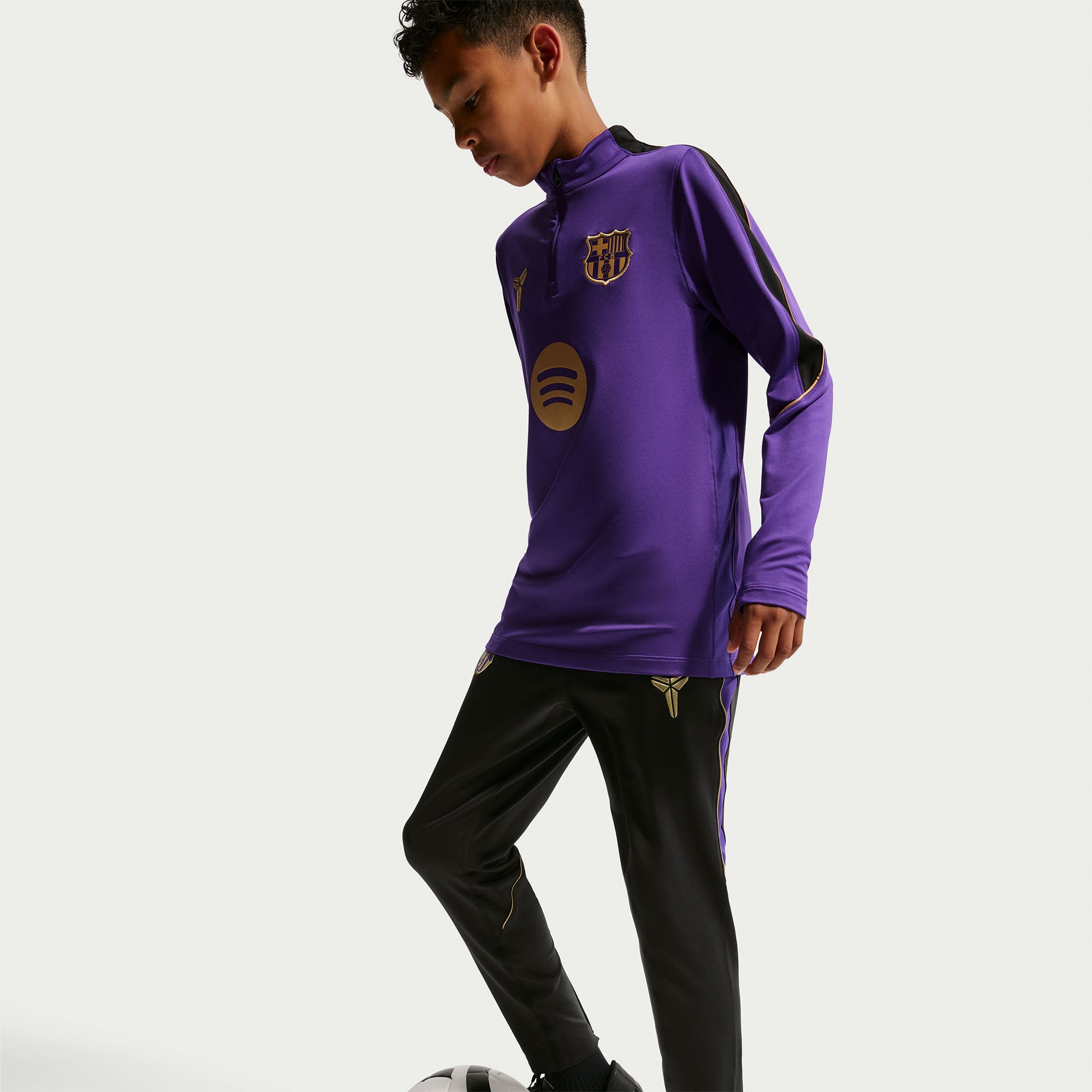 Pantalon Nike Dri-FIT Strike extérieur noir pour enfant, Barcelone 2026/27