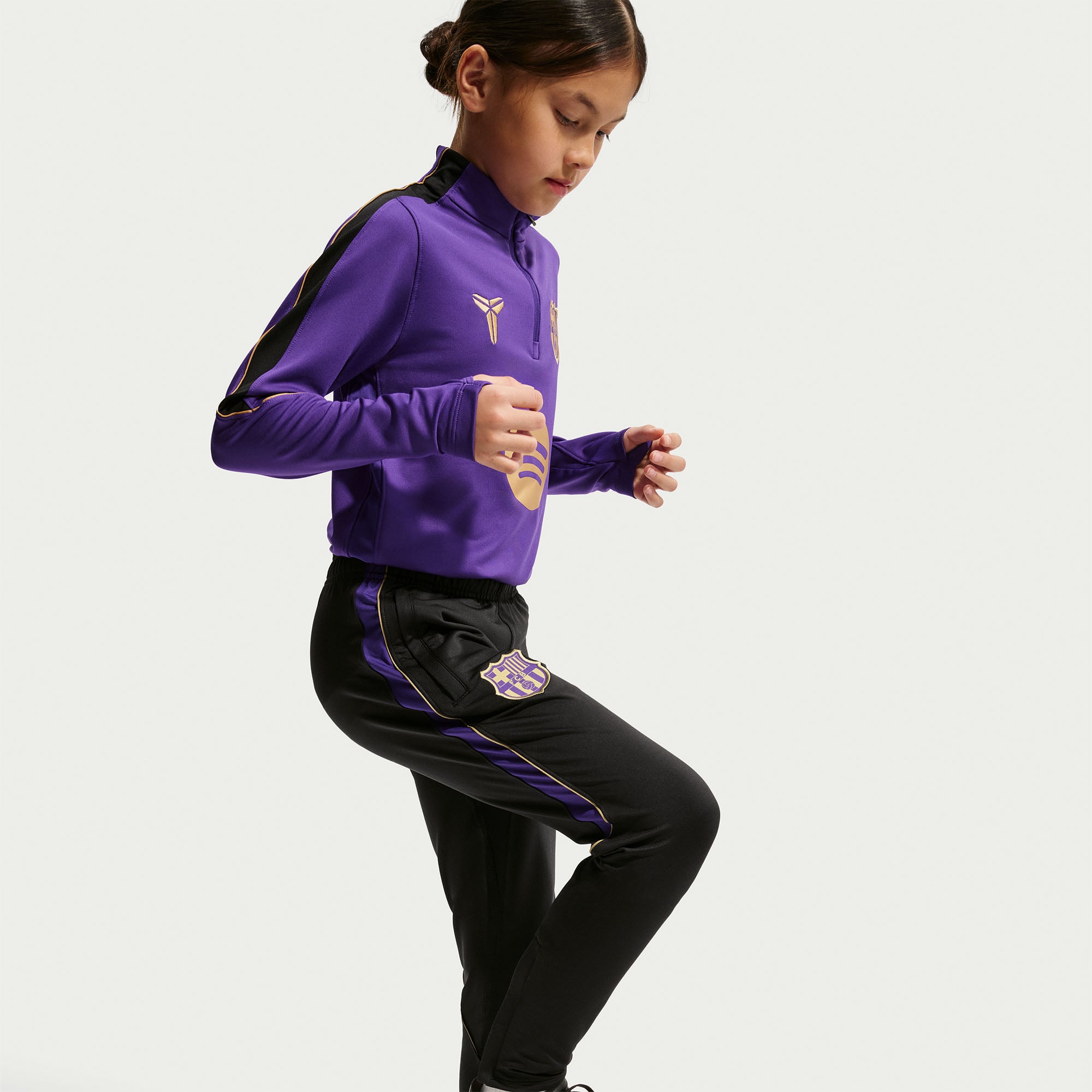 Pantalon Nike Dri-FIT Strike extérieur noir pour enfant, Barcelone 2026/27