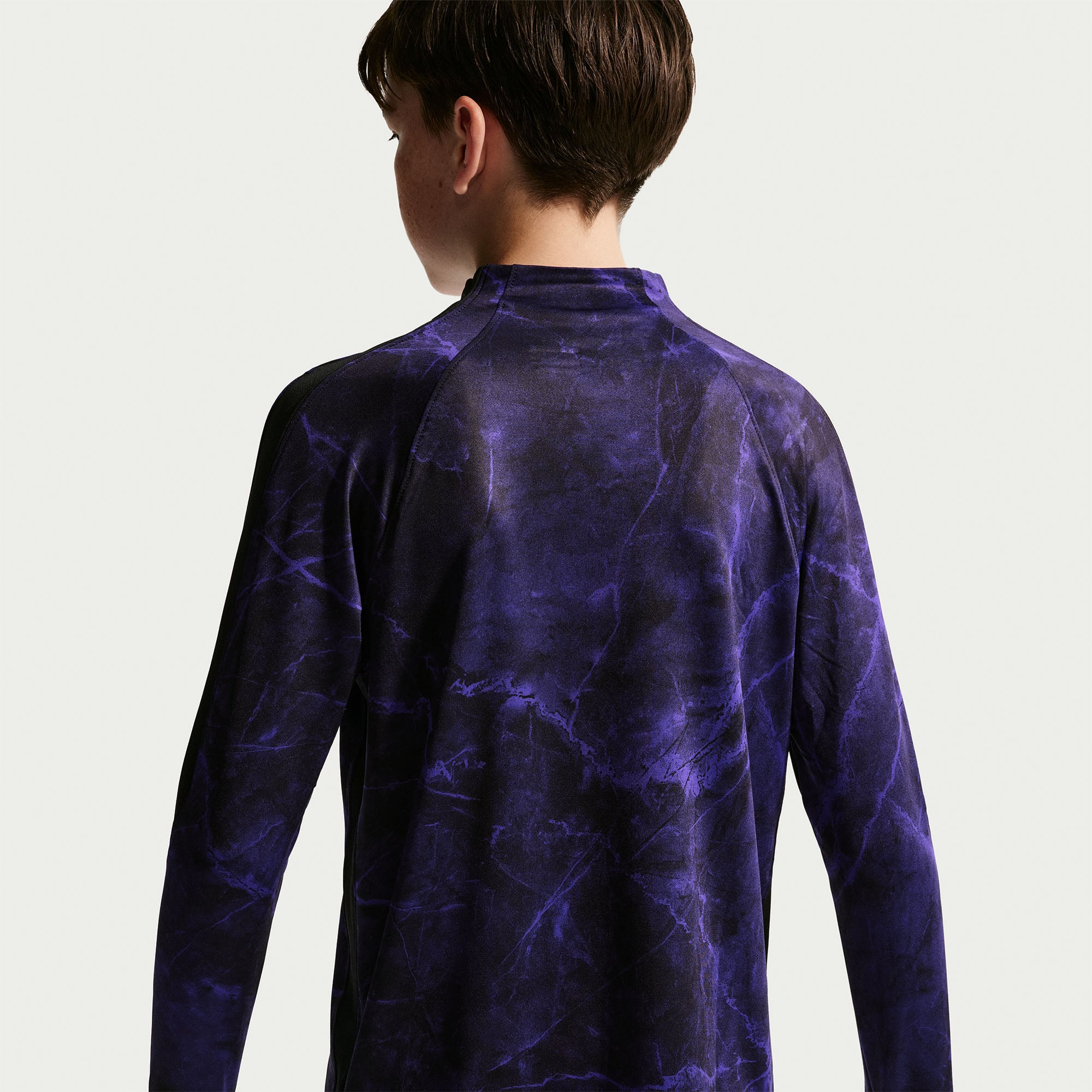 Maillot Nike FC Barcelone extérieur Strike Drill Dri-FIT noir pour enfant (saison 2026/27) à col zippé