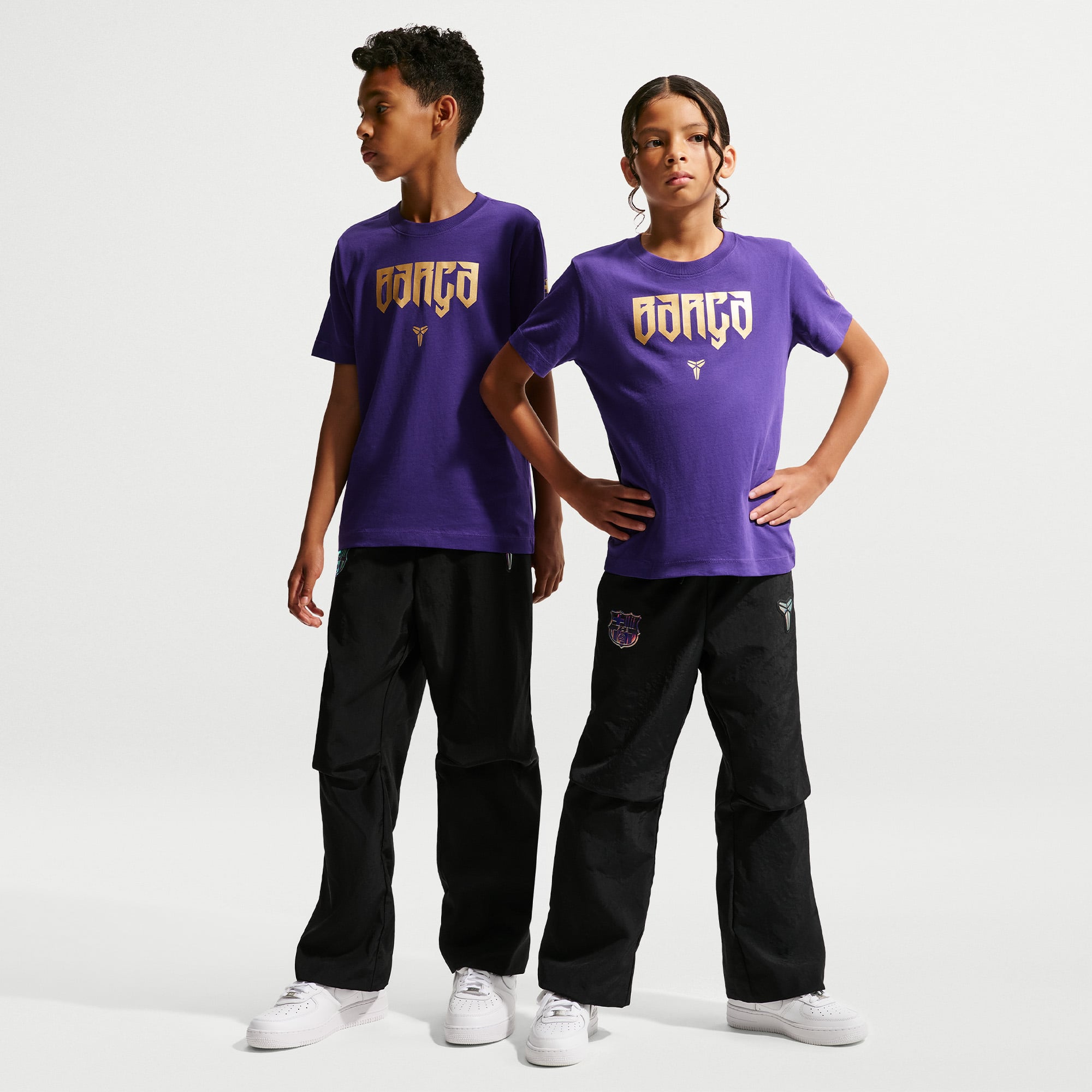 Pantalon tissé extérieur Nike FC Barcelone noir pour enfant (saison 2026/27)