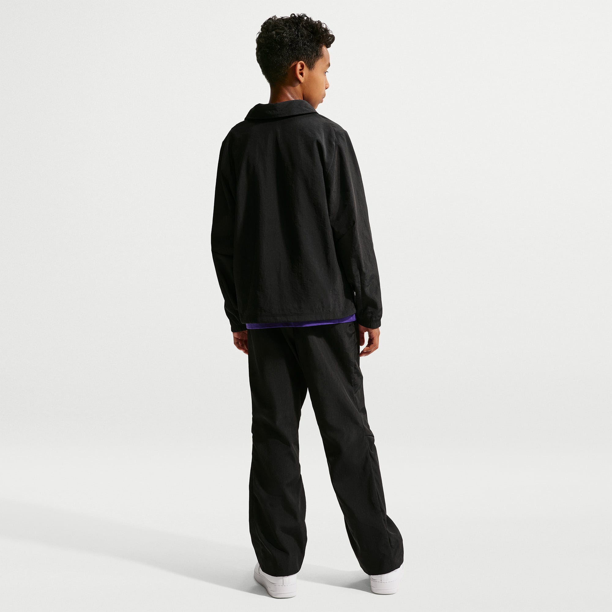 Pantalon tissé extérieur Nike FC Barcelone noir pour enfant (saison 2026/27)