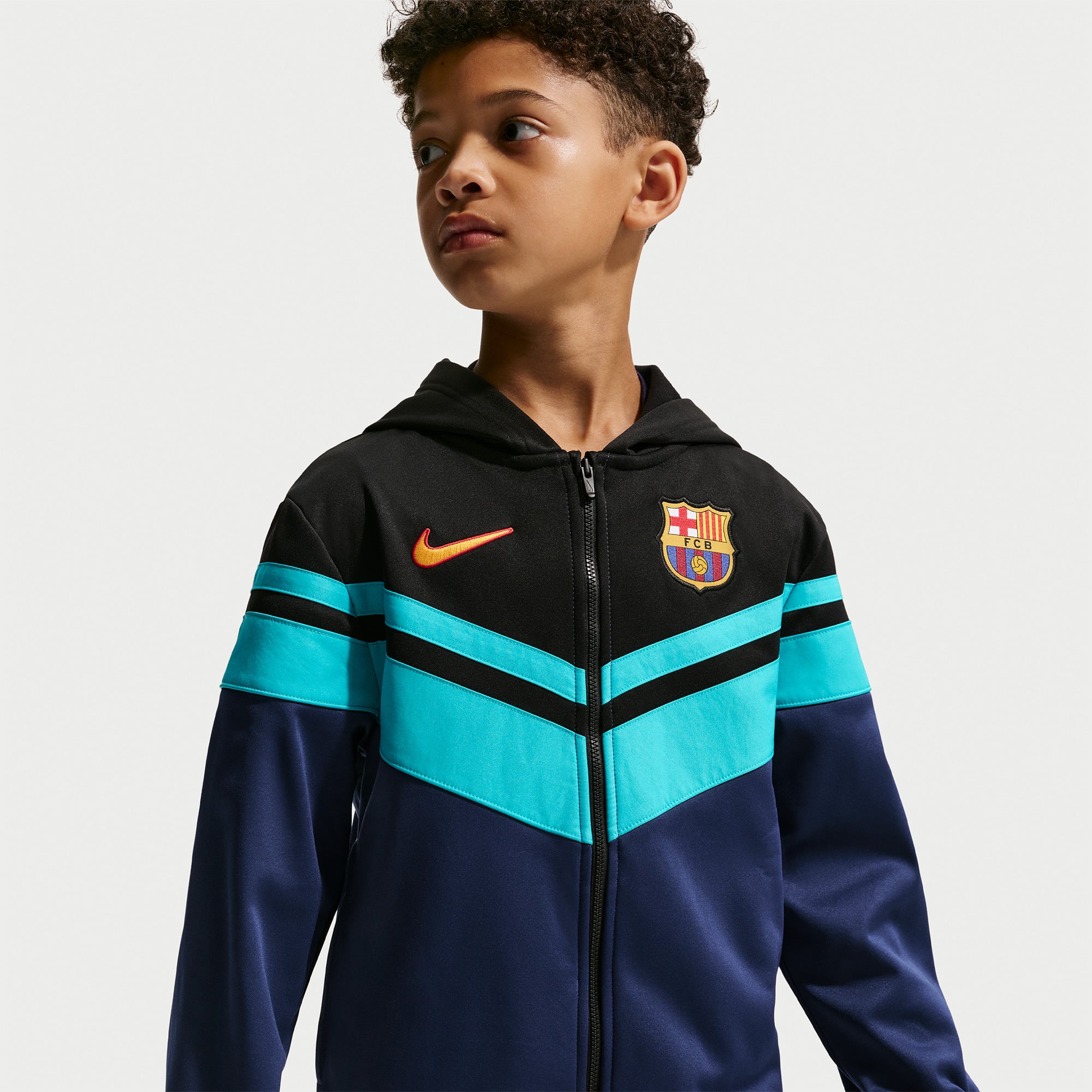 Survêtement à capuche Nike Black Barcelona 2026/27 Third Dri-FIT pour enfant