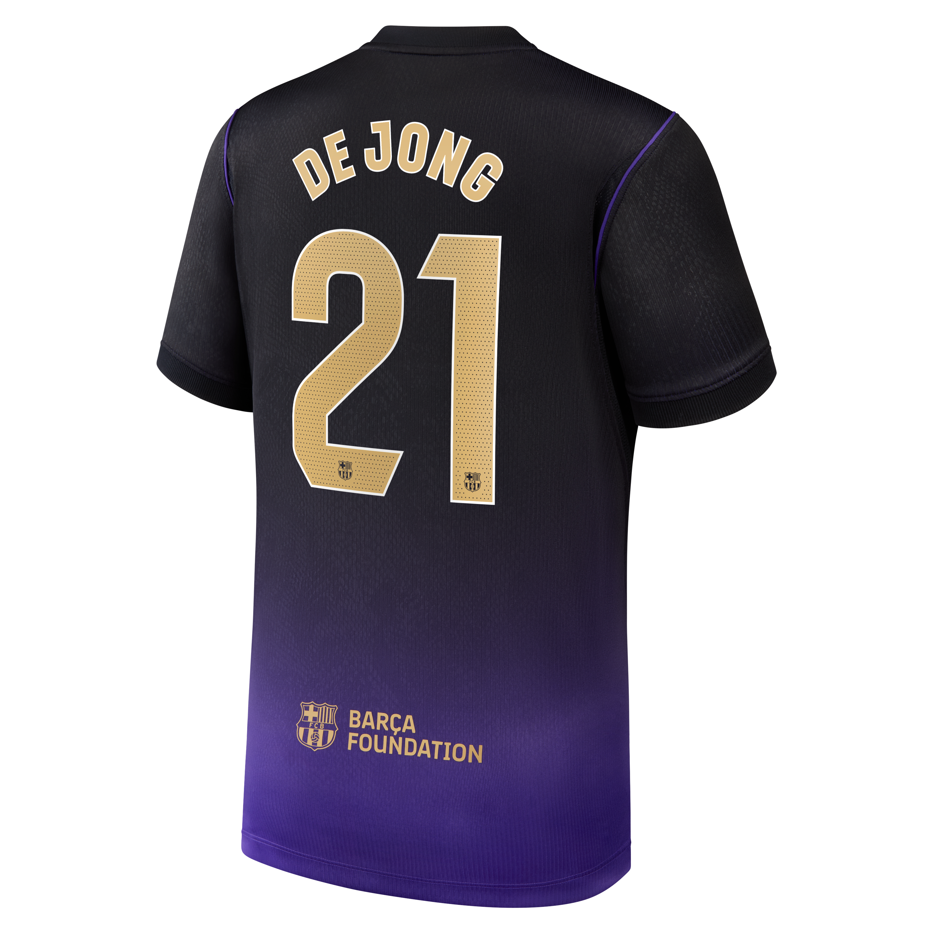 Maillot réplique Nike Frenkie de Jong violet FC Barcelone extérieur 2026/27 pour enfant