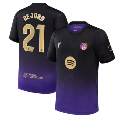 Frenkie de Jong Barcelona Nike Youth 2026/27 Away Stadium Replica Jersey - Purple