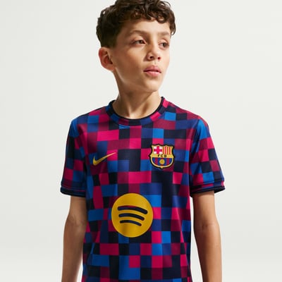  Barcelona Nike Youth 2026/27 Home Pre-Match Top - Garnet