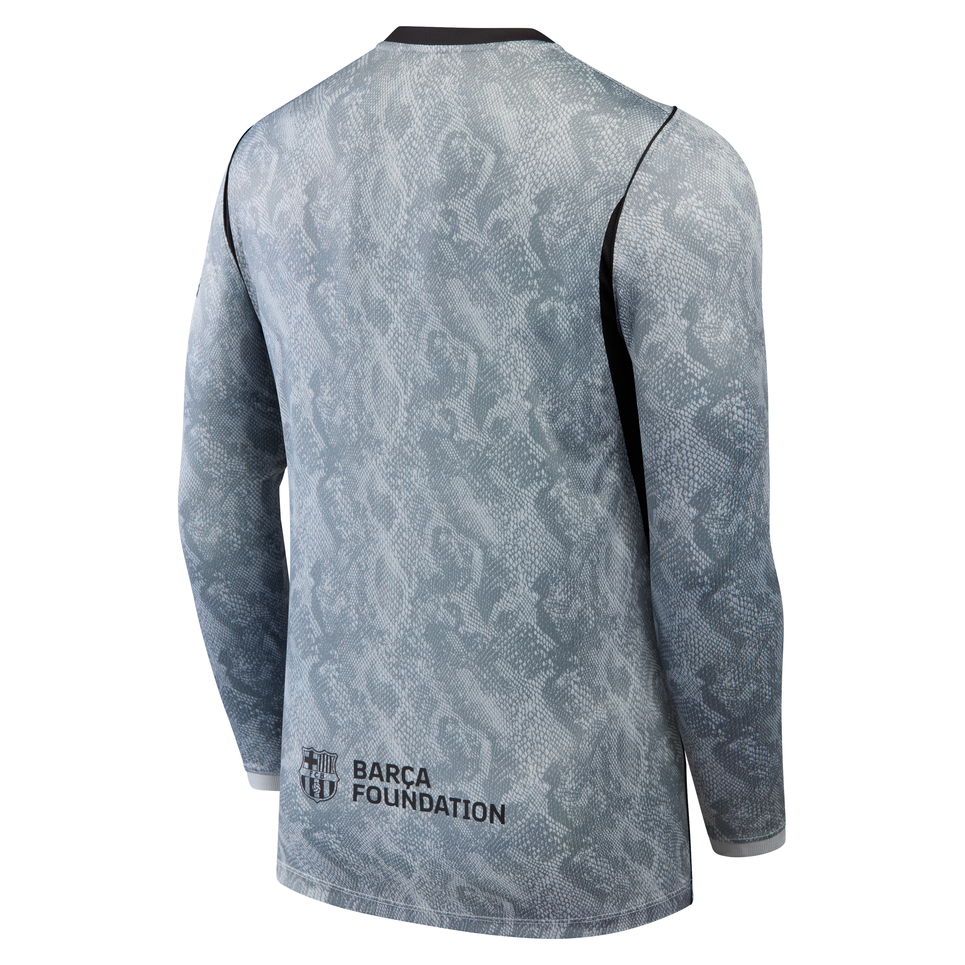 Maillot de gardien but Nike gris FC Barcelone extérieur 2026/27, réplique à manches longues, pour enfant