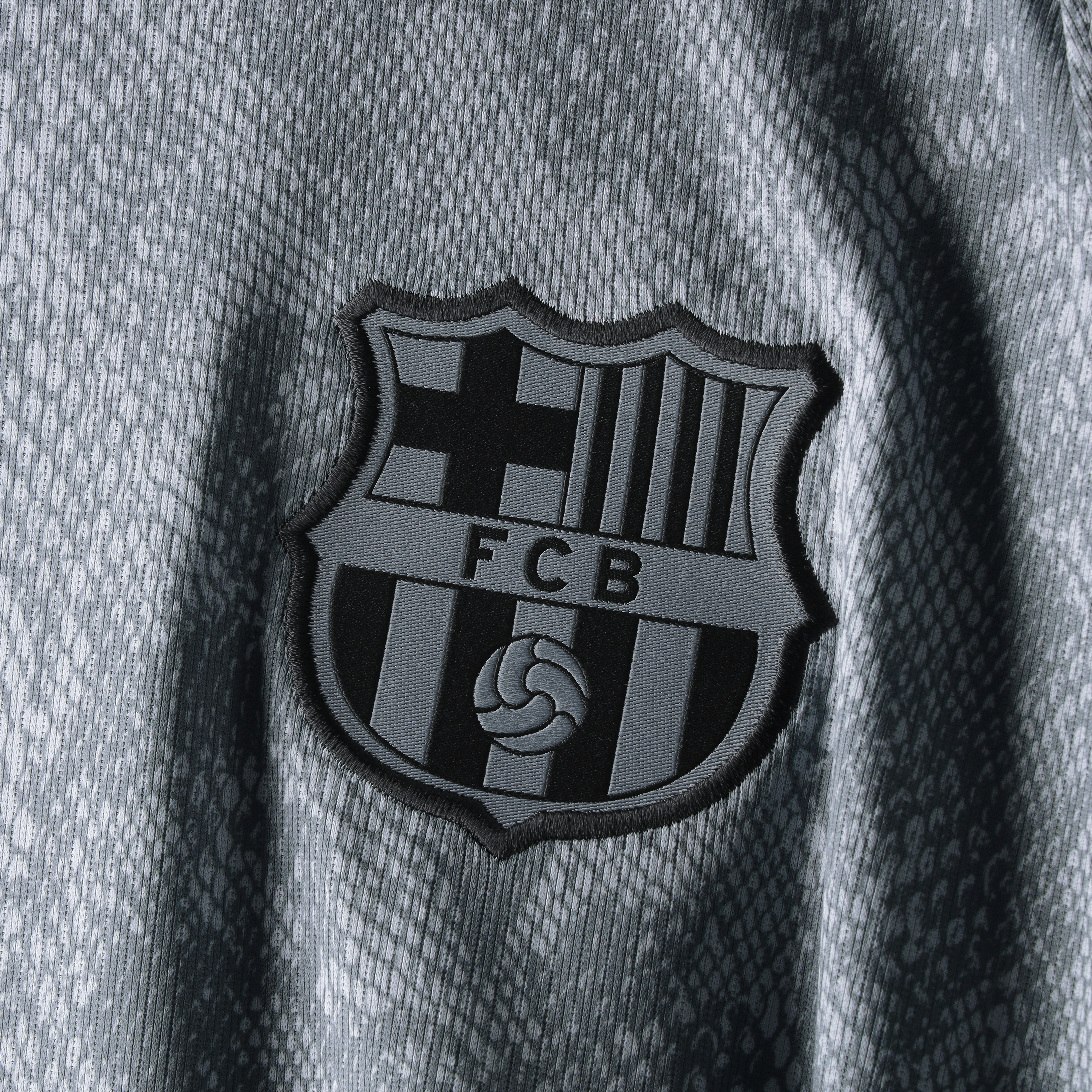 Maillot de gardien but Nike gris FC Barcelone extérieur 2026/27, réplique à manches longues, pour enfant
