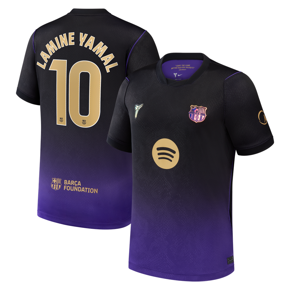 Lamine Yamal Barcelona Nike Youth 2026/27 Away Stadium Replica Jersey - Purple