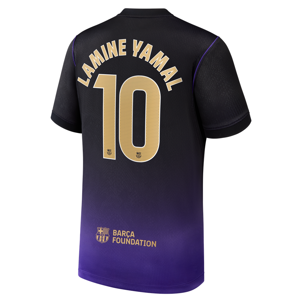 Lamine Yamal Barcelona Nike Youth 2026/27 Away Stadium Replica Jersey - Purple