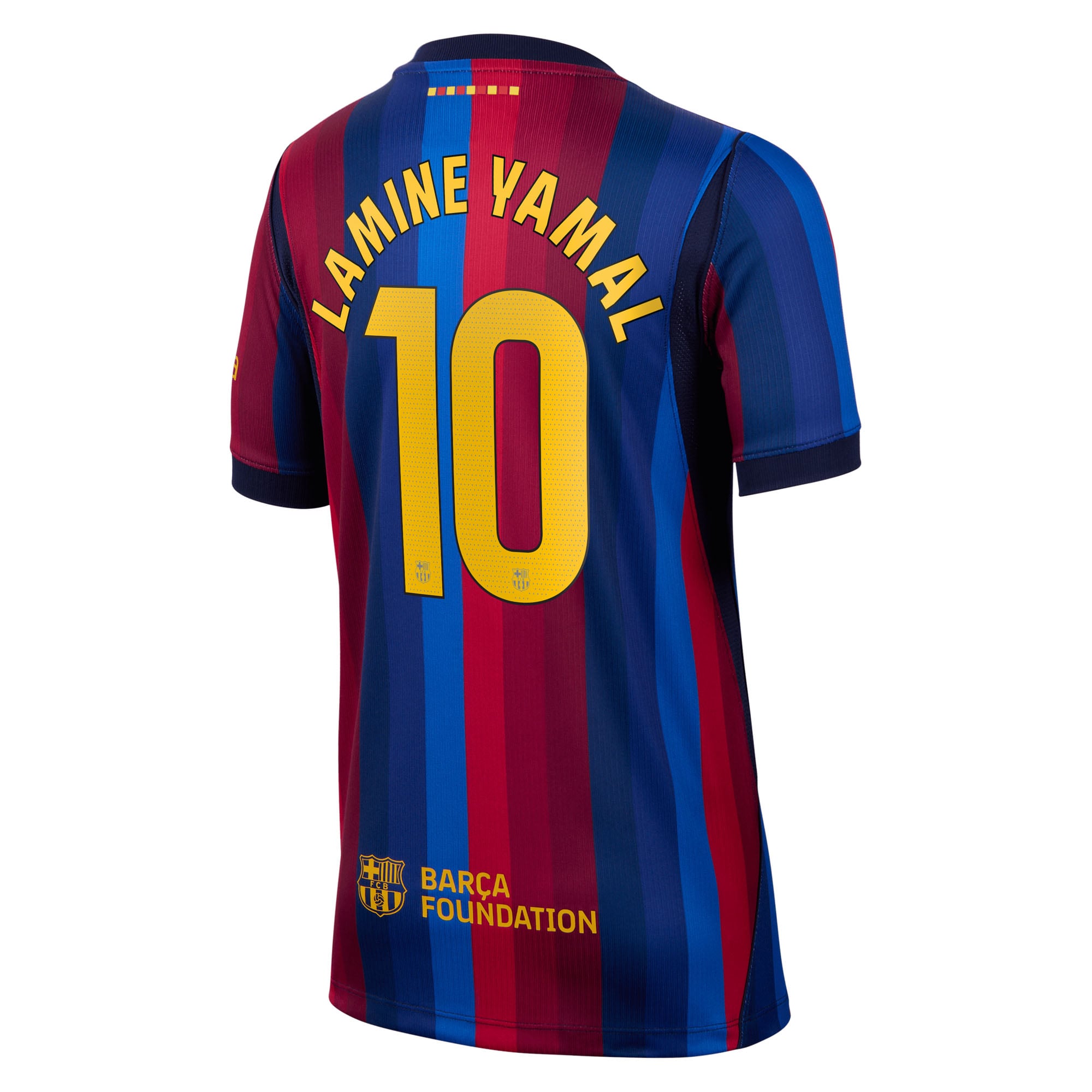 Maillot réplique domicile stade Nike Lamine Yamal rouge FC Barcelone 2026/27 pour enfant