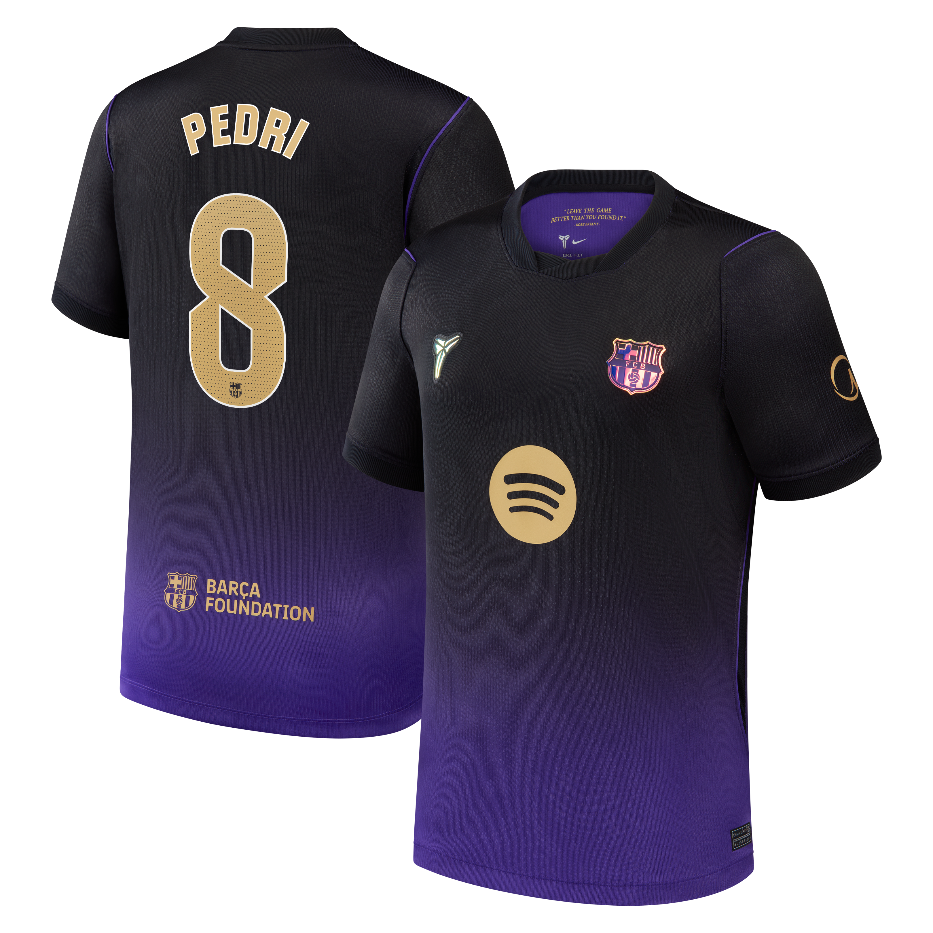 Maillot réplique Nike Pedri violet FC Barcelone extérieur 2026/27 pour jeunes