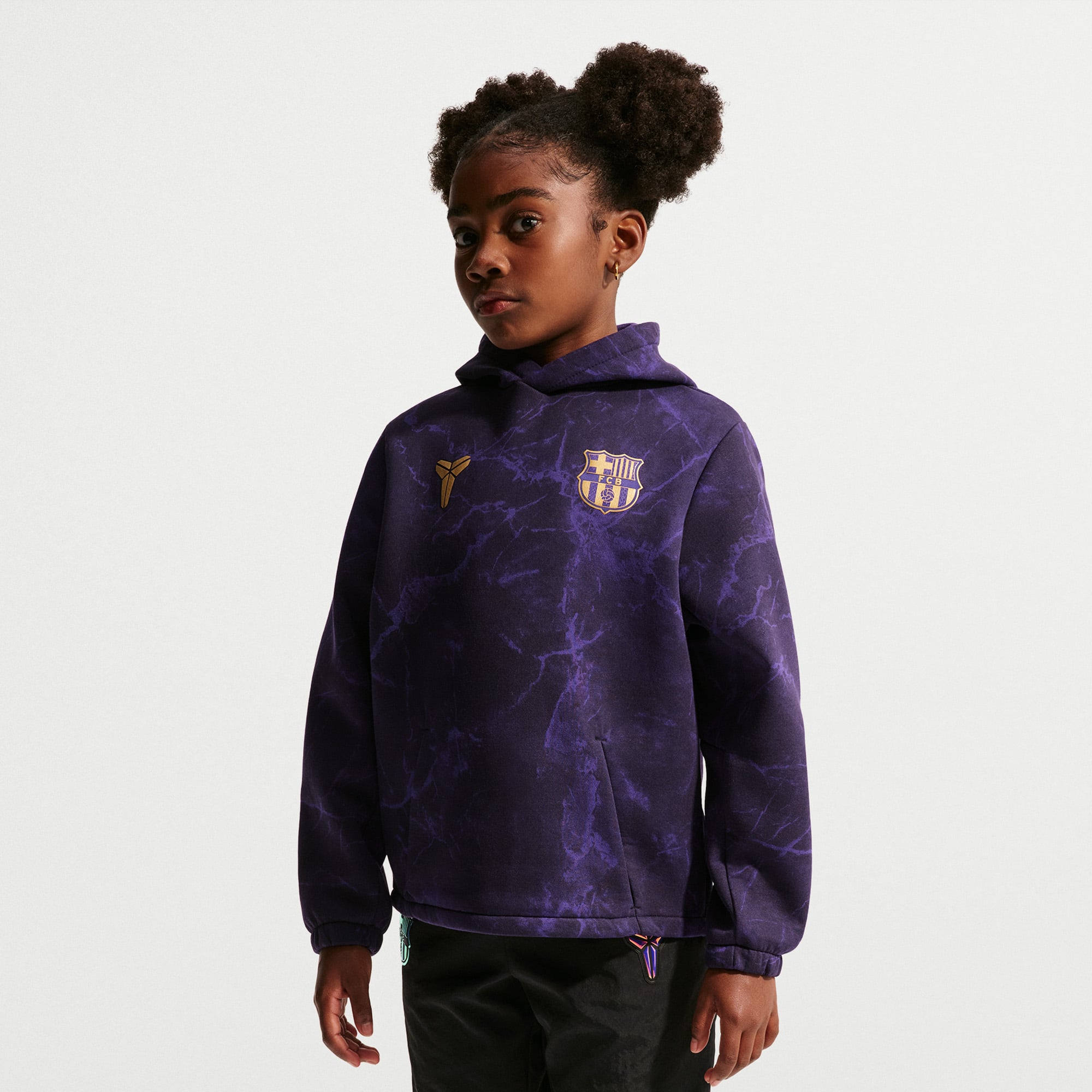 Sweat à capuche Nike violet FC Barcelone extérieur 2026/27 pour enfant