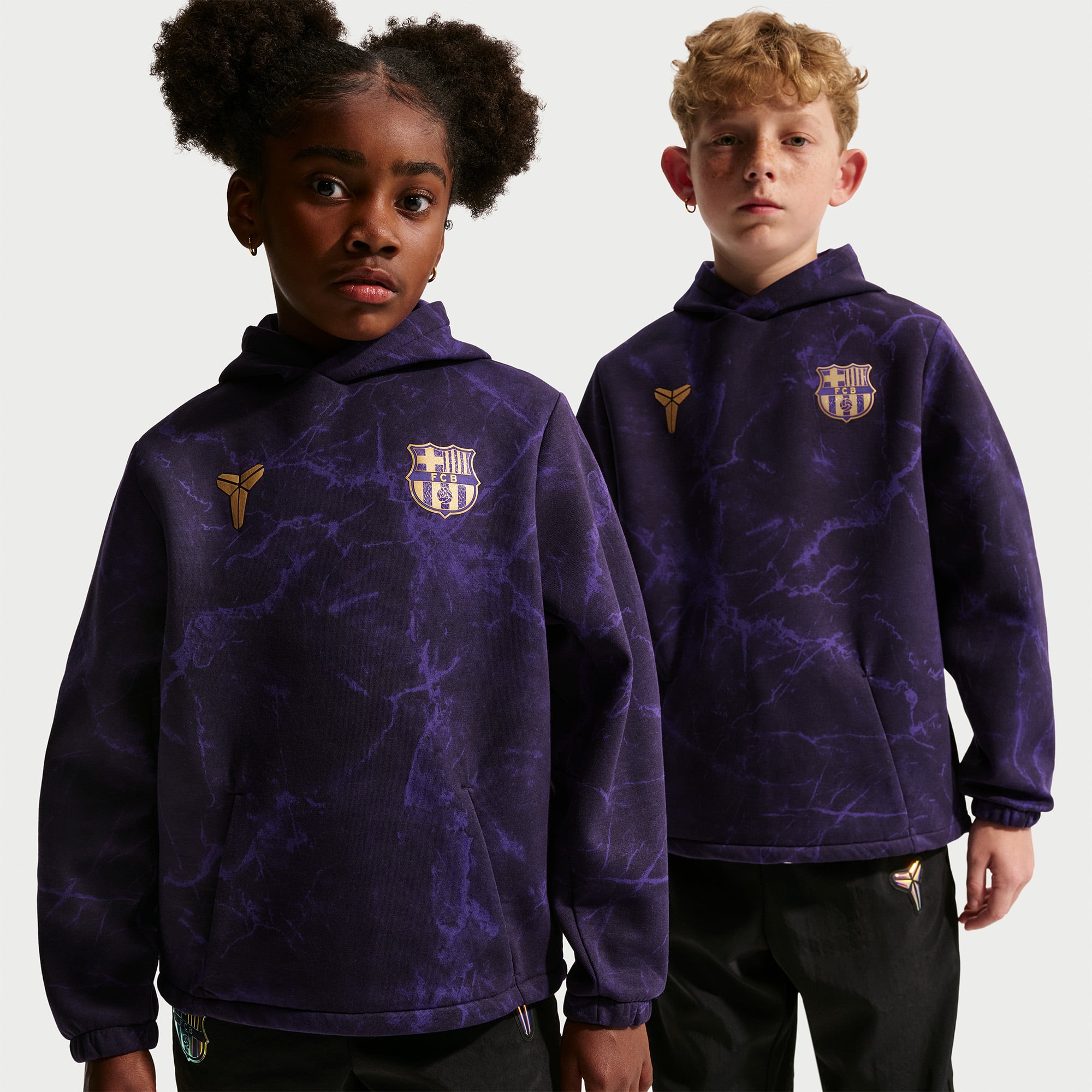 Sweat à capuche Nike violet FC Barcelone extérieur 2026/27 pour enfant