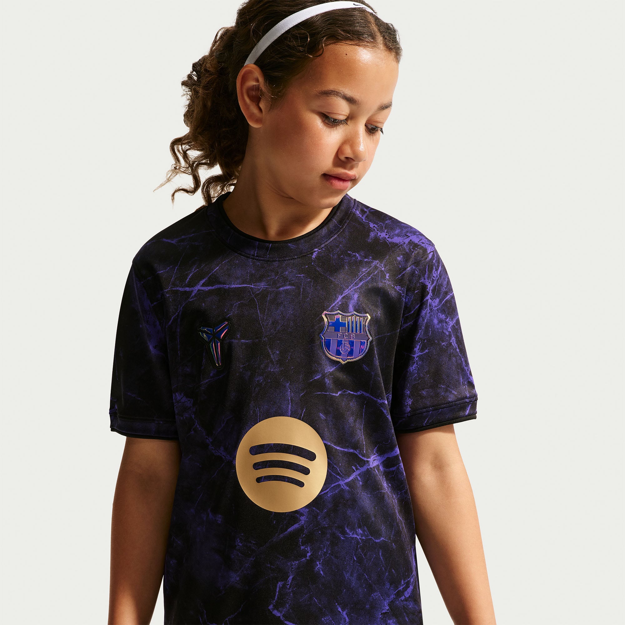 Youth Nike Royal Barcelona 2026/27 Dri-FIT Pre-Match Top