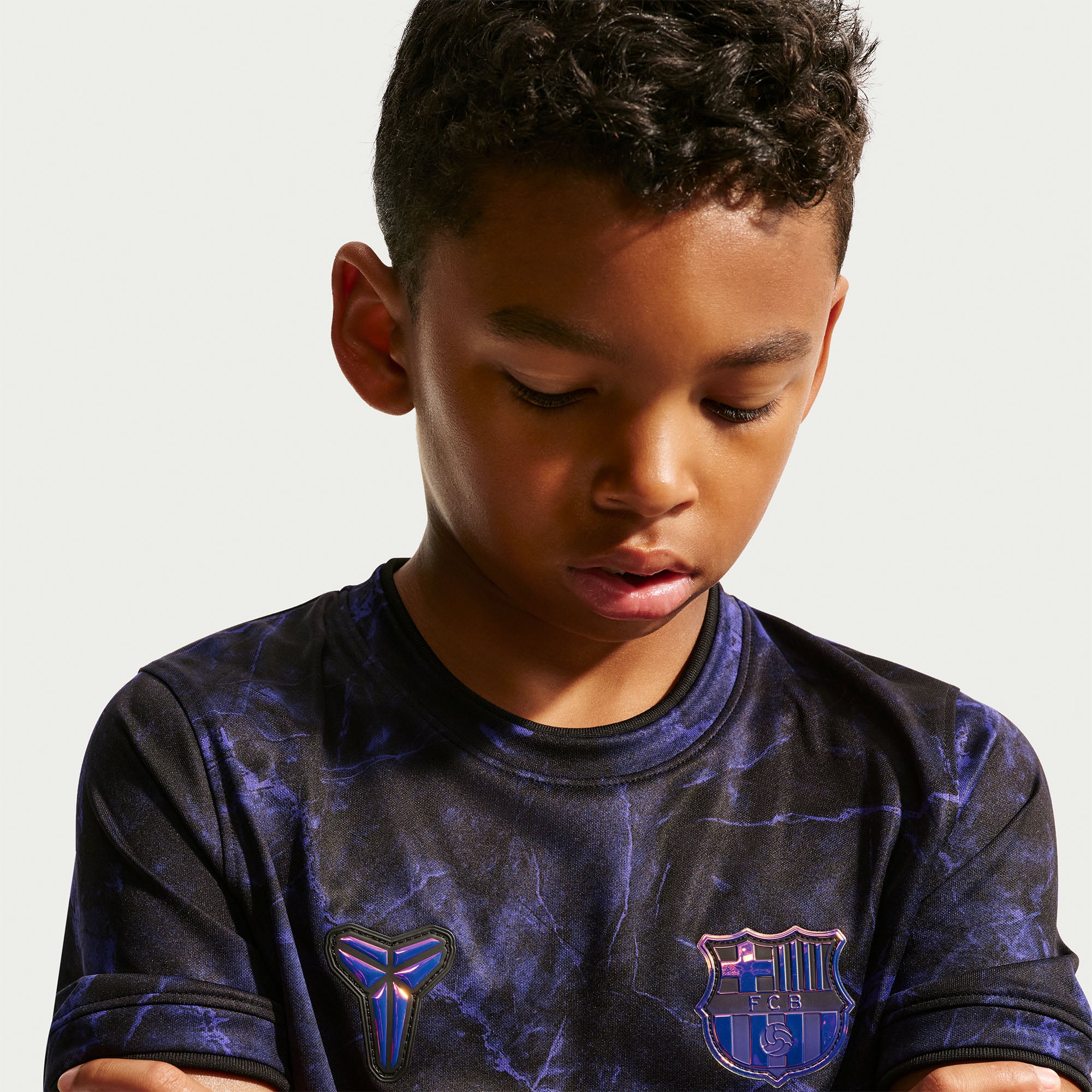 Youth Nike Royal Barcelona 2026/27 Dri-FIT Pre-Match Top