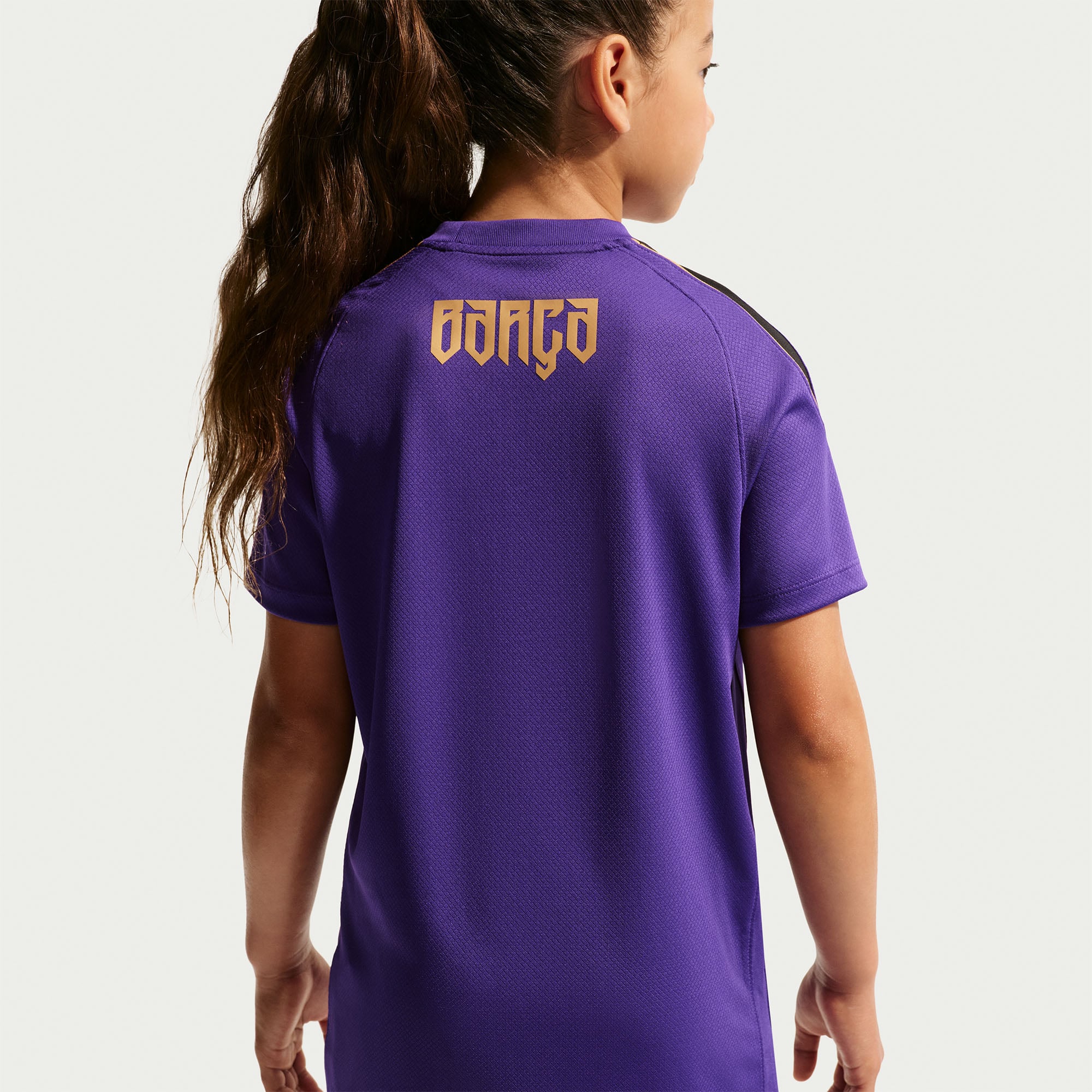 Maillot extérieur Nike Dri-FIT Strike violet pour enfant, Barcelone 2026/27