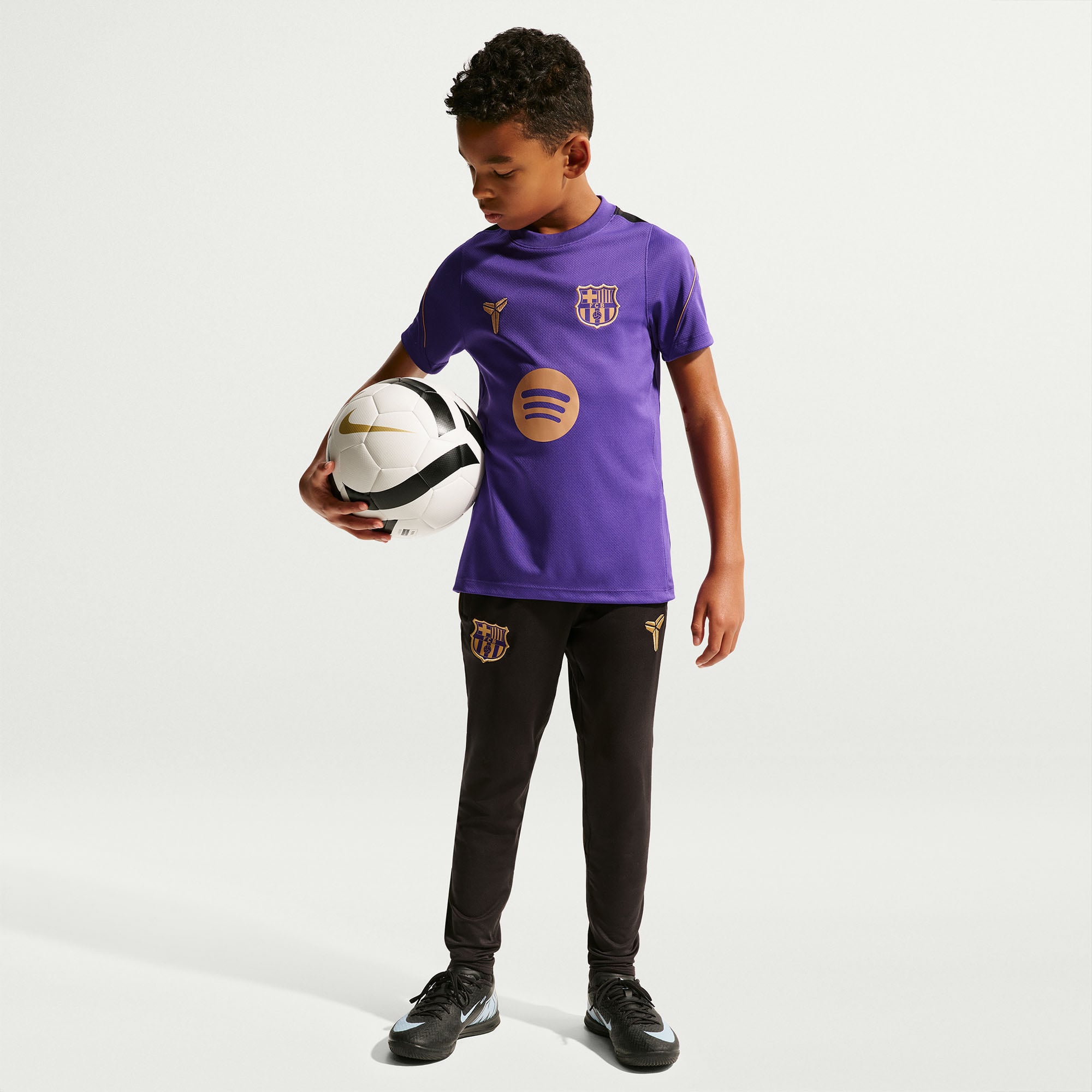 Maillot extérieur Nike Dri-FIT Strike violet pour enfant, Barcelone 2026/27