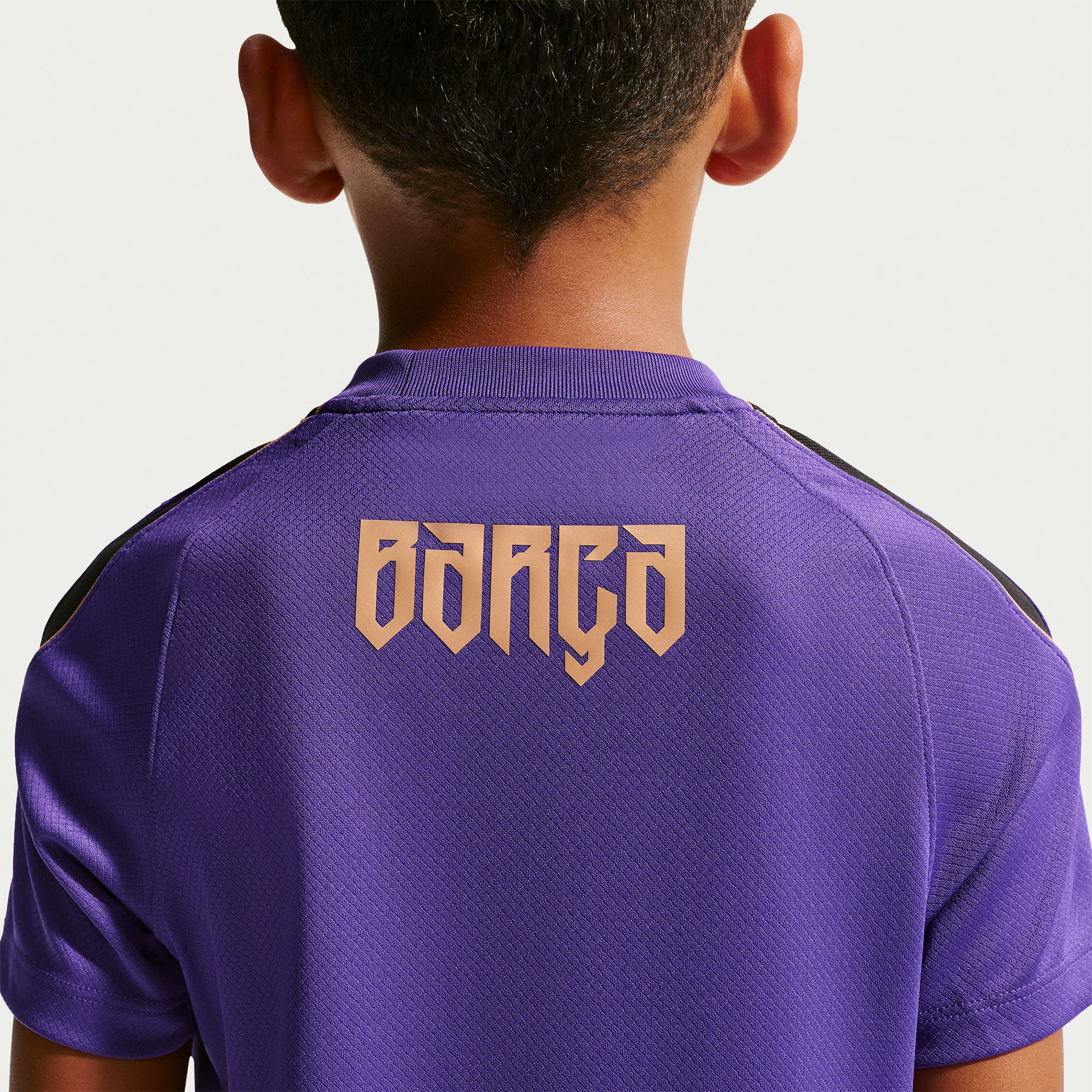 Maillot extérieur Nike Dri-FIT Strike violet pour enfant, Barcelone 2026/27