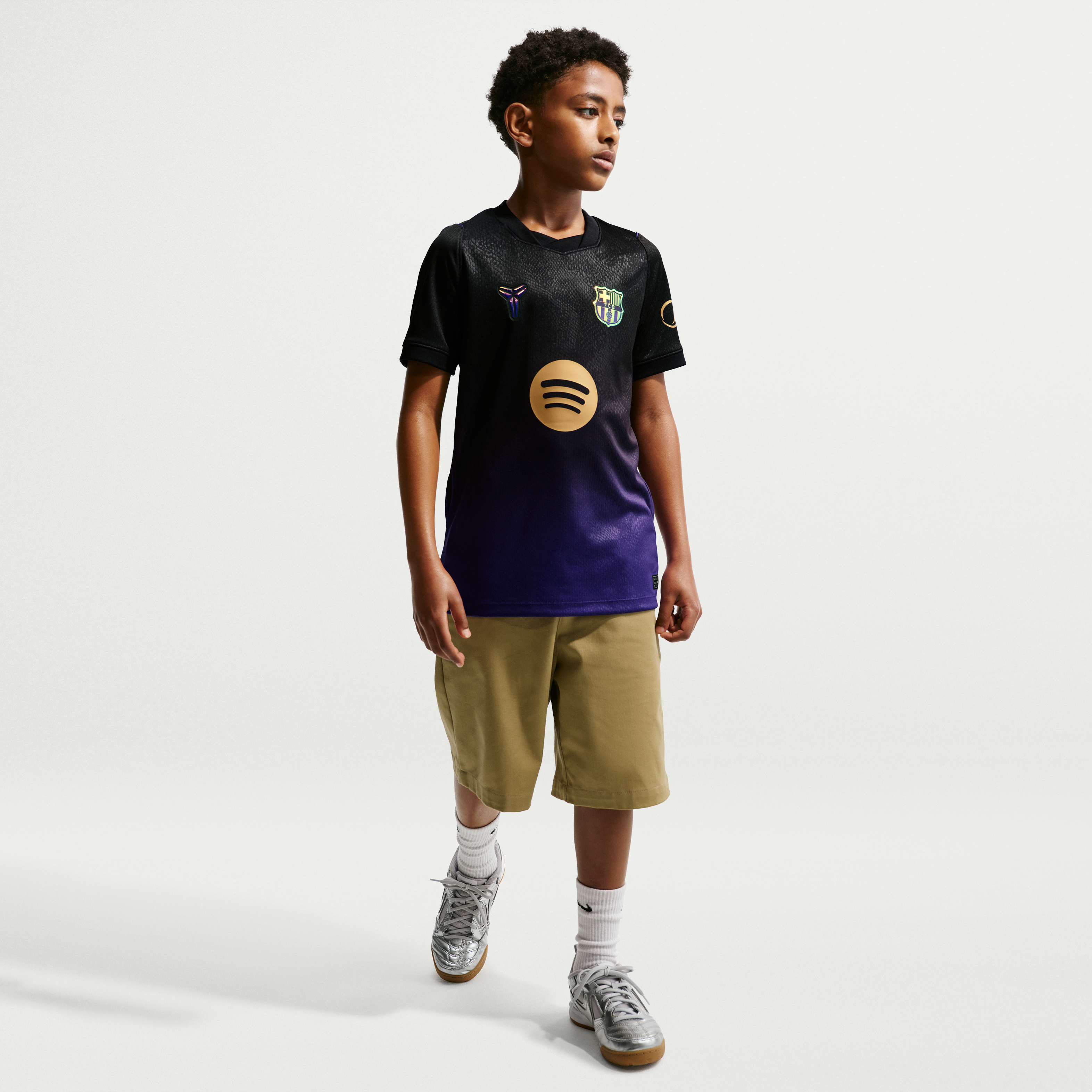 Maillot authentique Nike FC Barcelone violet pour enfant, saison extérieure 2026/27
