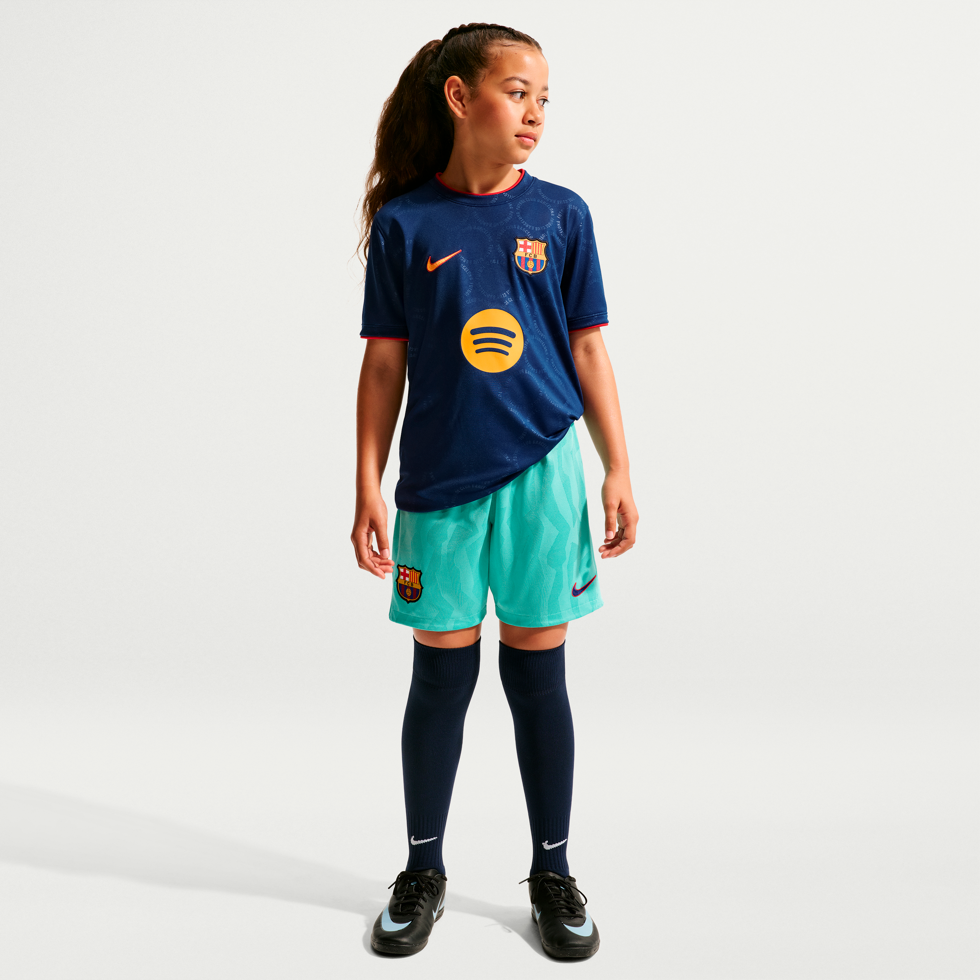 Youth Nike  Royal Barcelona 2026/27 Dri-FIT Pre-Match Top