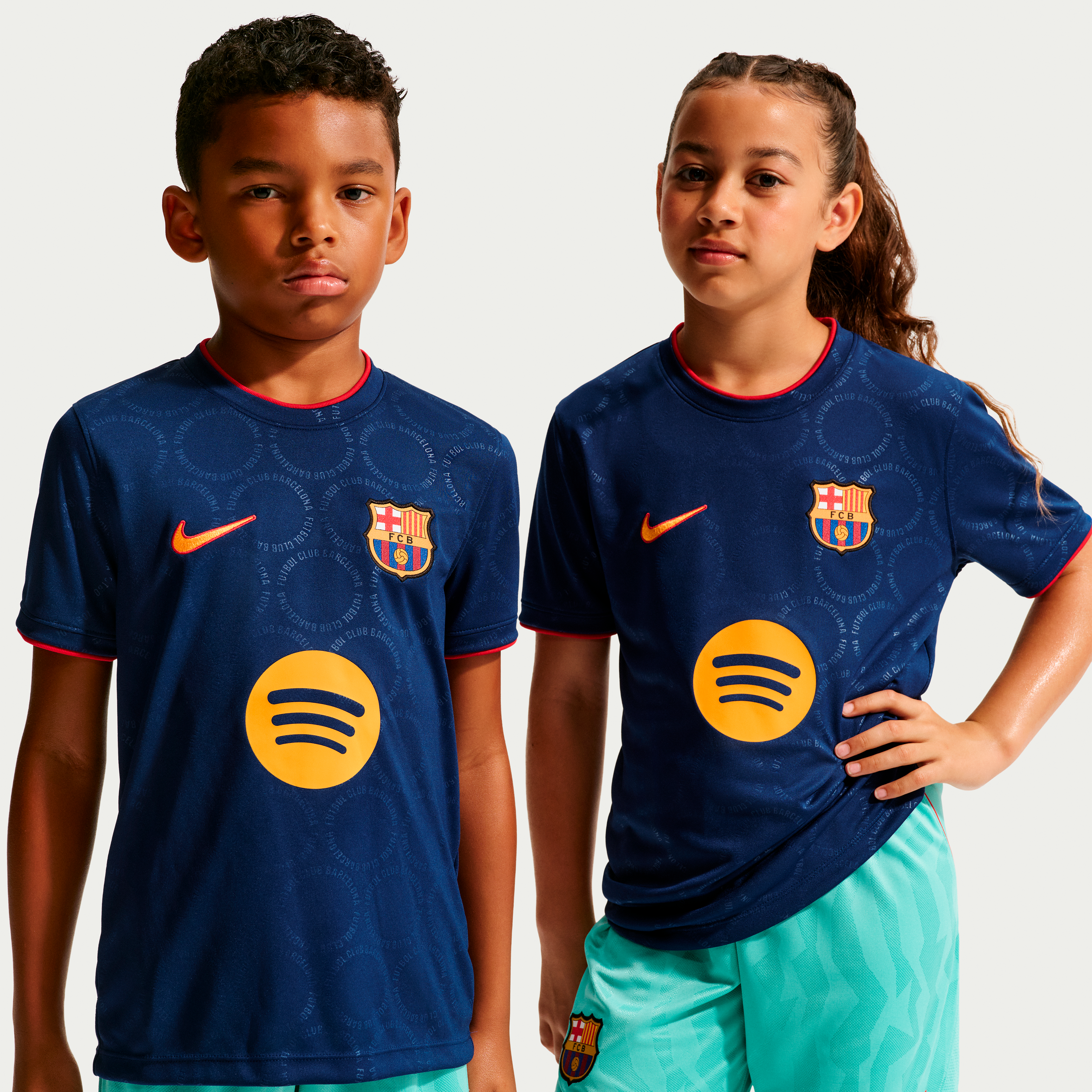 Youth Nike  Royal Barcelona 2026/27 Dri-FIT Pre-Match Top