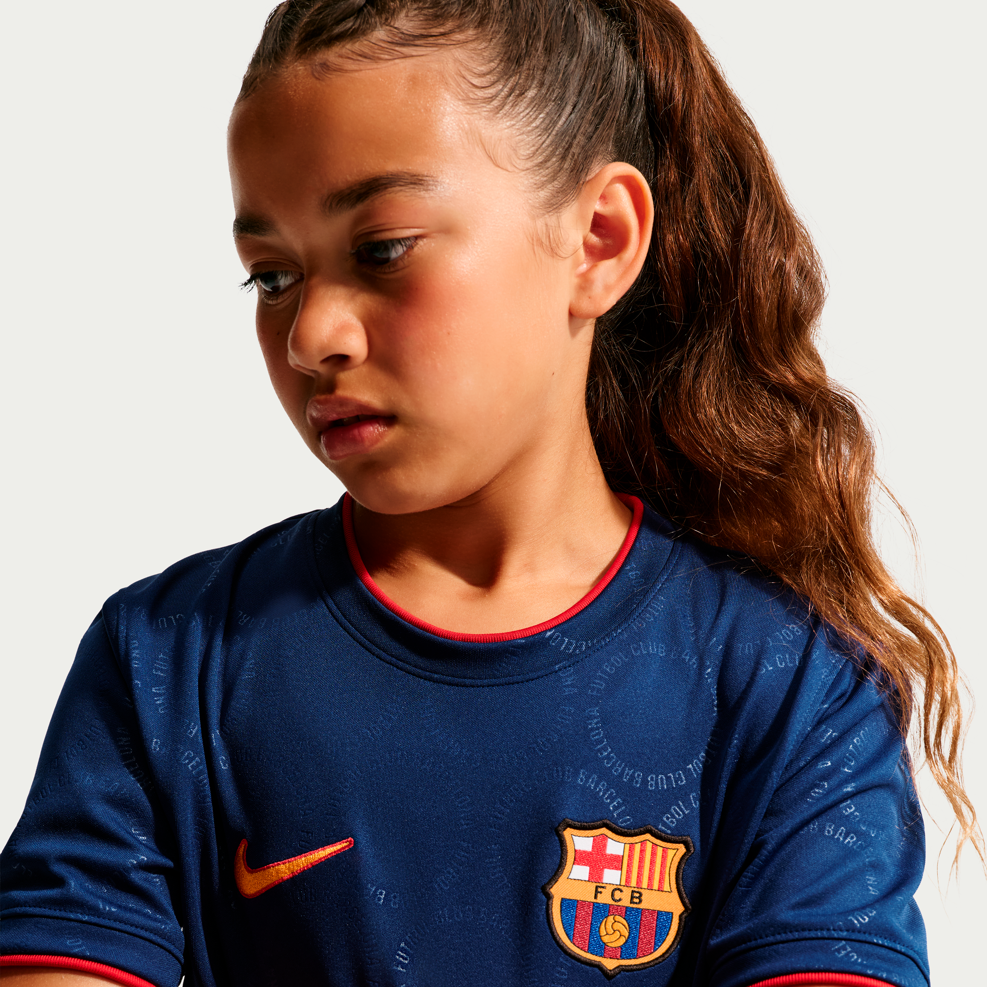 Youth Nike  Royal Barcelona 2026/27 Dri-FIT Pre-Match Top