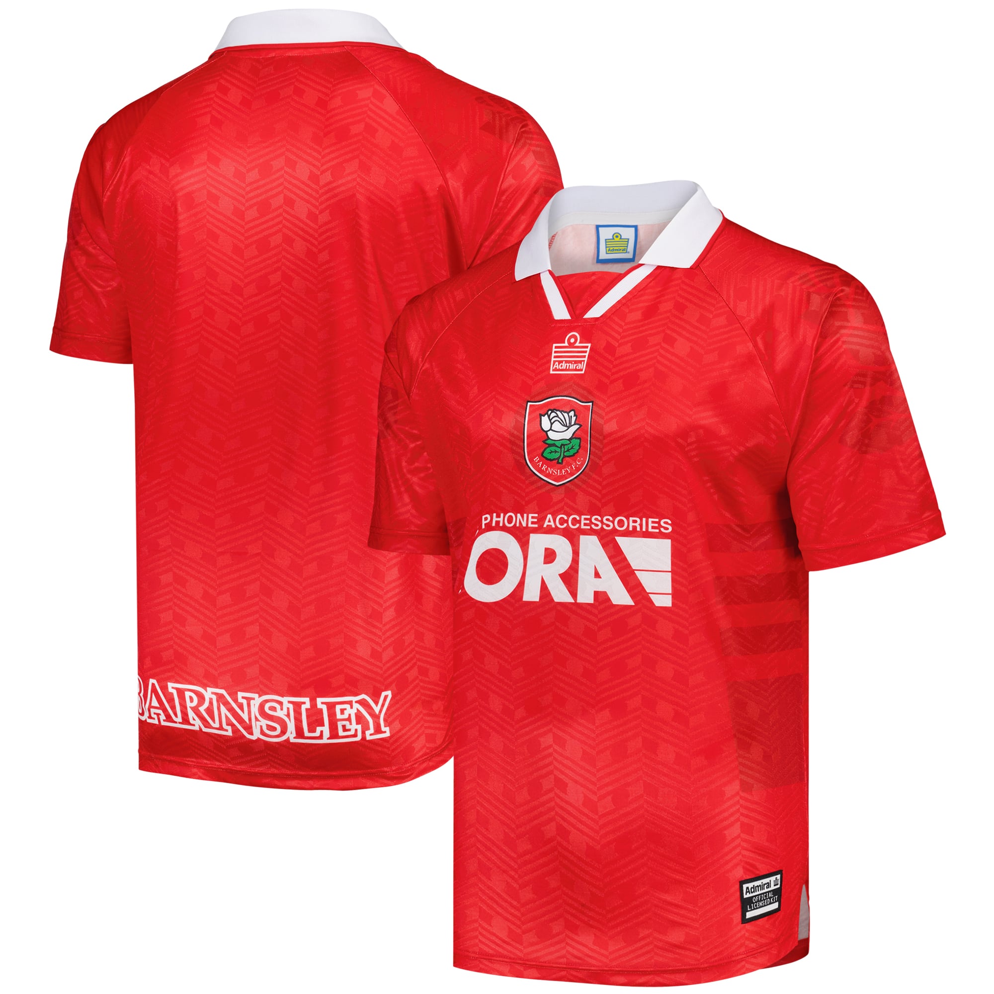 Maillot Barnsley FC Domicile 1997/98 - Taille L - Rouge #8 Redfearn - Marque Admiral - Occasion