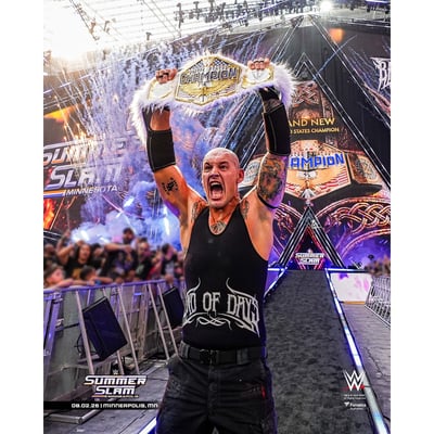 Baron Corbin WWE Unsigned Fanatics Authentic SummerSlam 2026 Raising United States Title Photograph