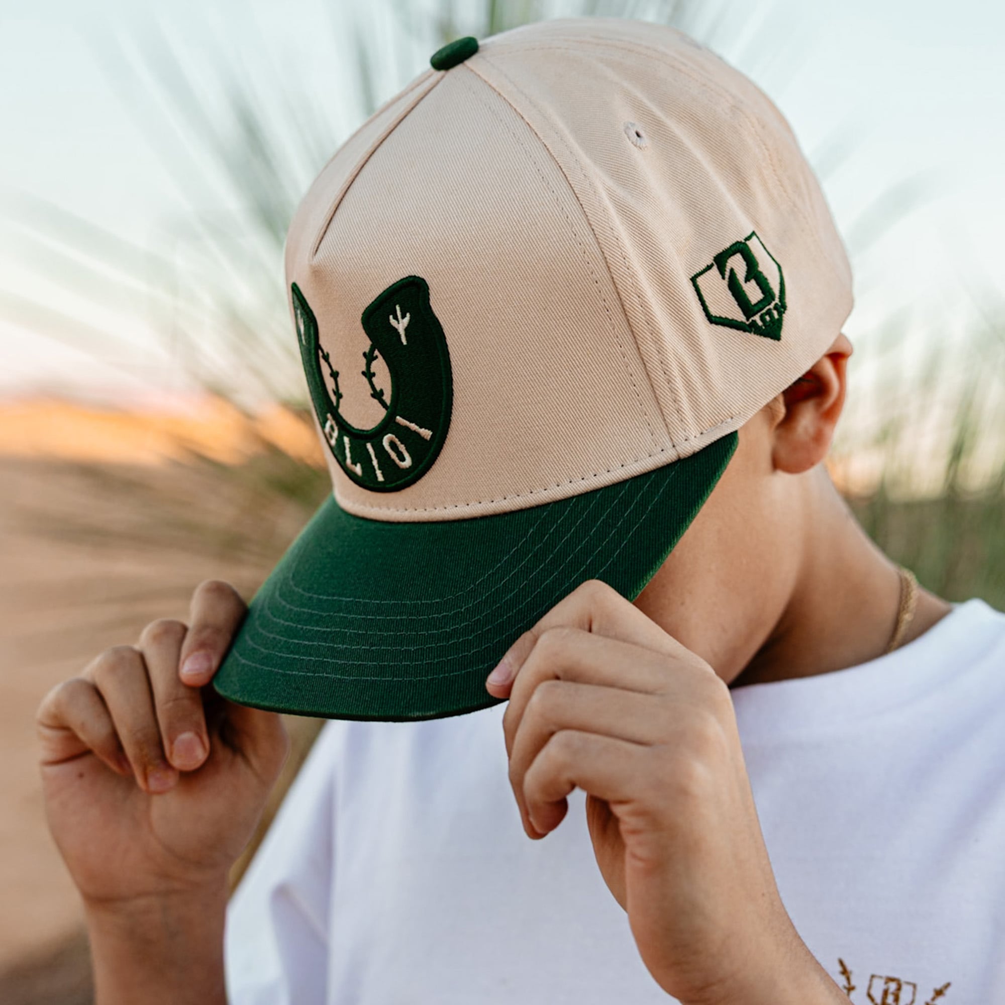 Men's Baseball Lifestyle 101 Cream/Green Rodeo Club Adjustable Hat