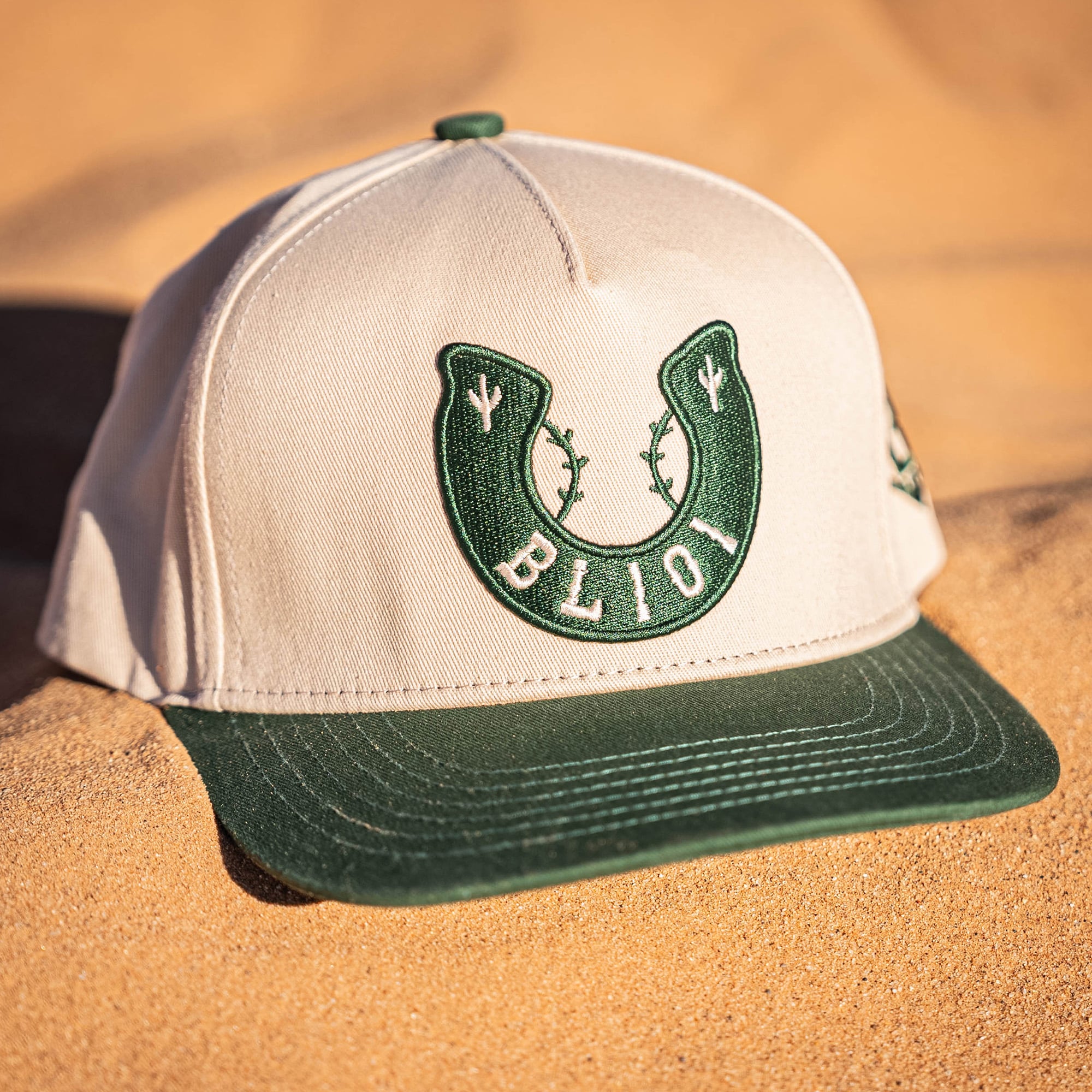 Men's Baseball Lifestyle 101 Cream/Green Rodeo Club Adjustable Hat