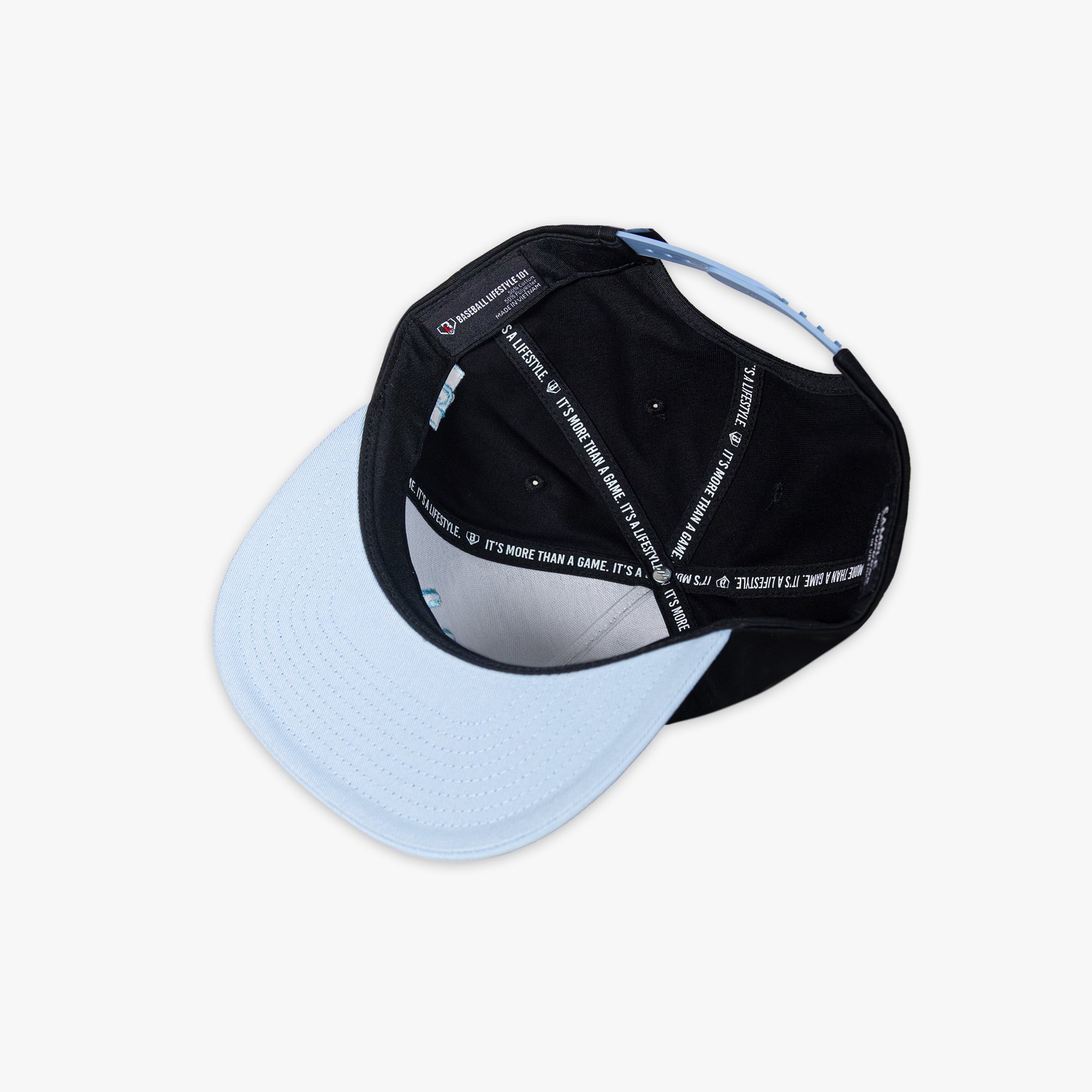 Casquette ajustable Youth Baseball Lifestyle 101 à coutures blanches
