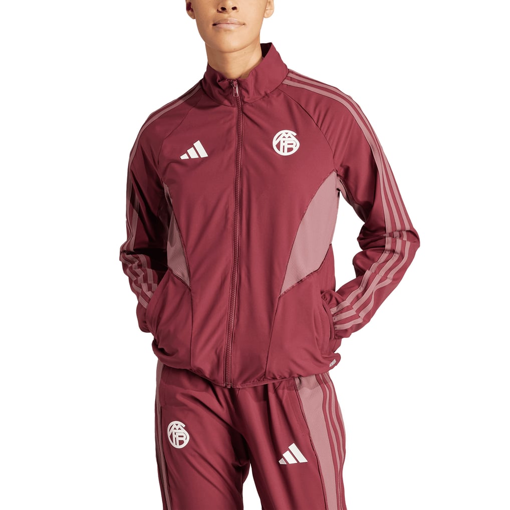 FC Bayern adidas European Anthem Jacket - Red - Womens