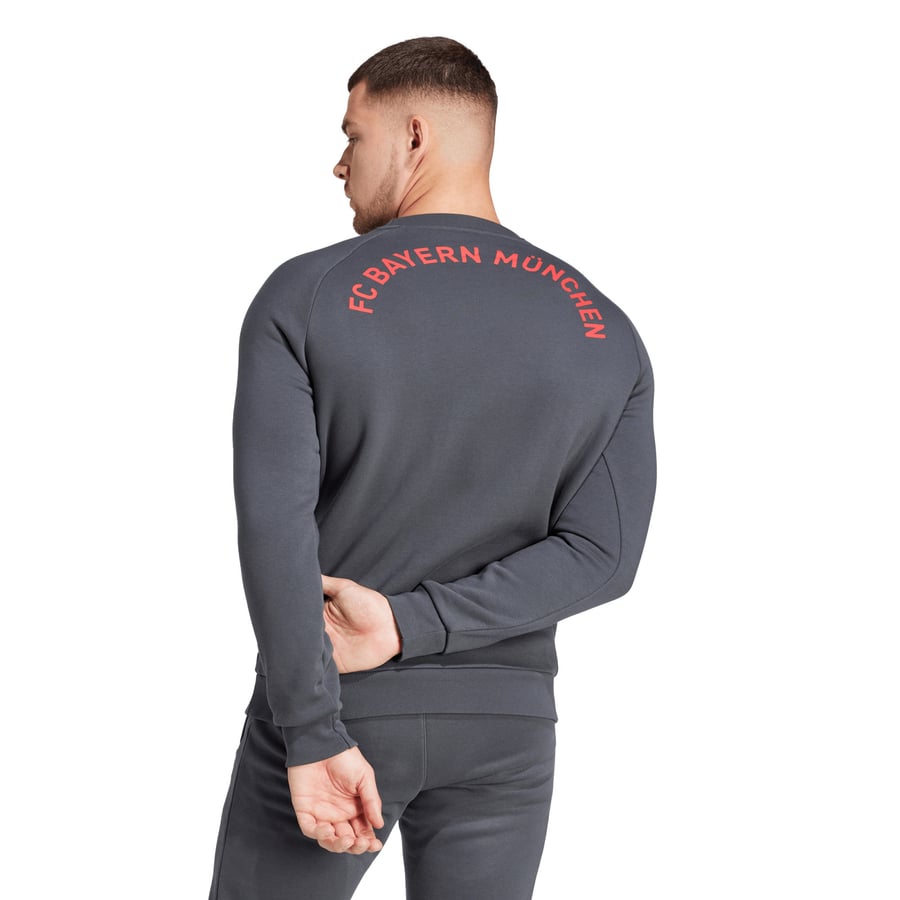 FC Bayern adidas x Originals Essentials Crew Sweater - Dark Grey