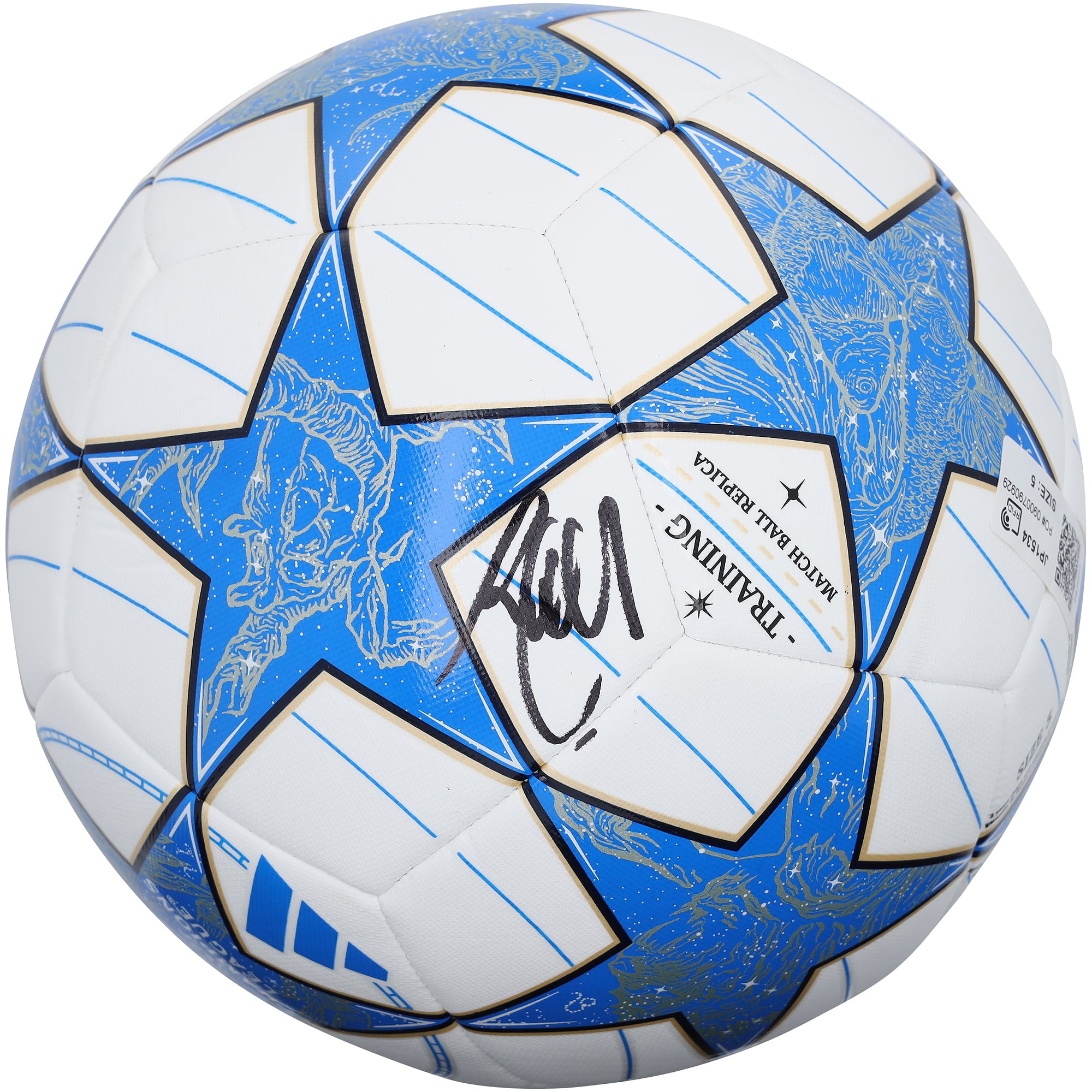 Luis Díaz Bayern Munich Autographed UEFA Champions League White/Blue Soccer Ball
