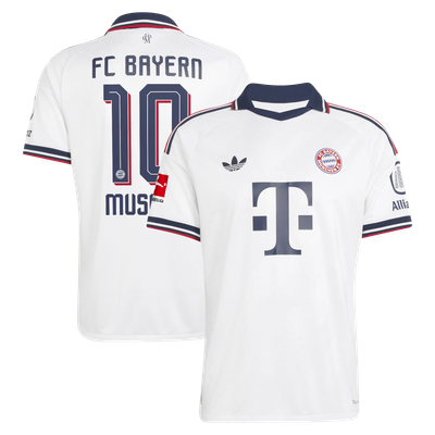 Maillot authentique extérieur blanc de Jamal Musiala (Bayern Munich, adidas, saison 2026/27)