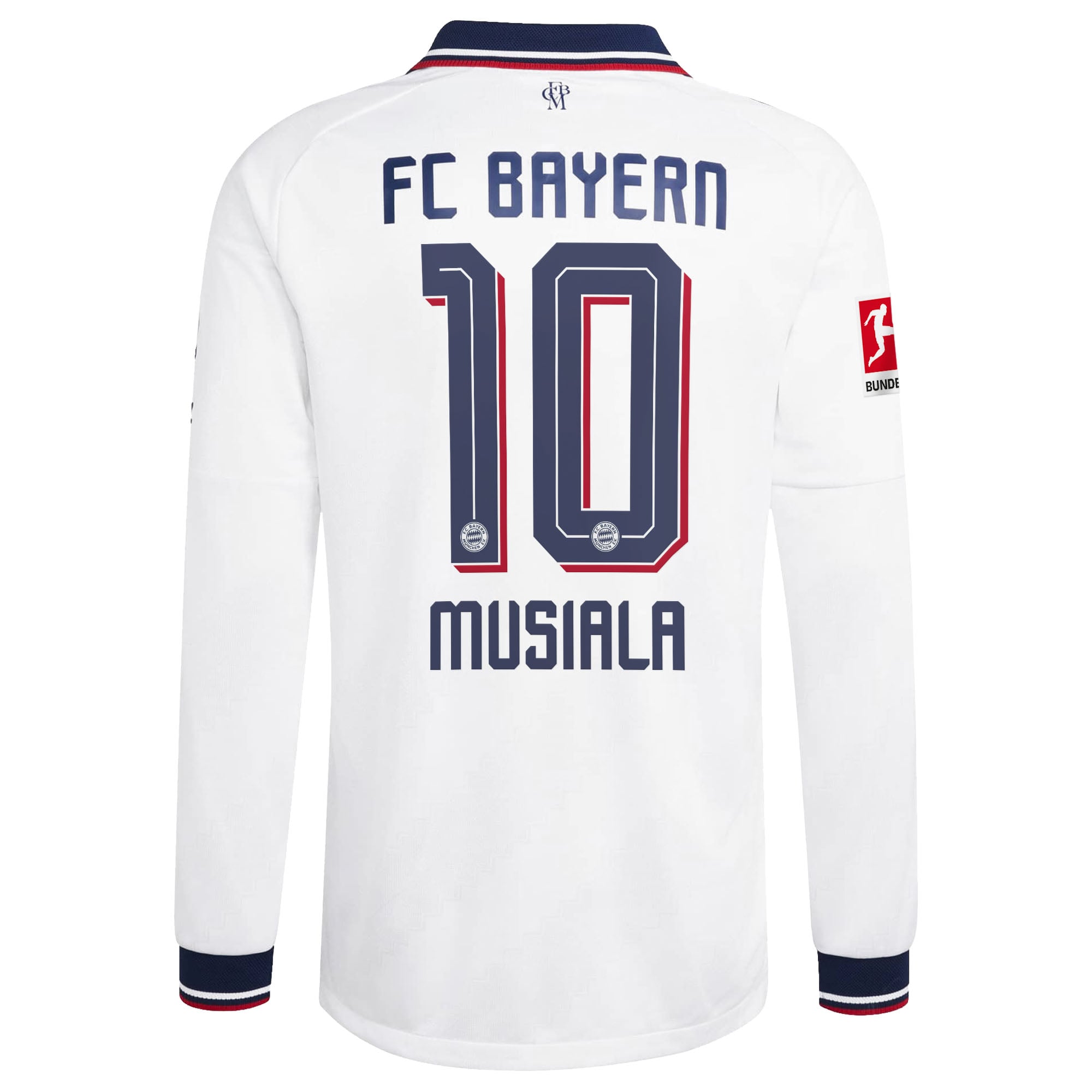 Men's adidas Jamal Musiala White Bayern Munich 2026/27 Away On-Field Authentic Long Sleeve Jersey