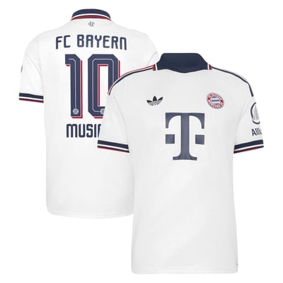 Maillot Jamal Musiala Bayern Munich adidas 2026/27 Extérieur Réplique - Blanc