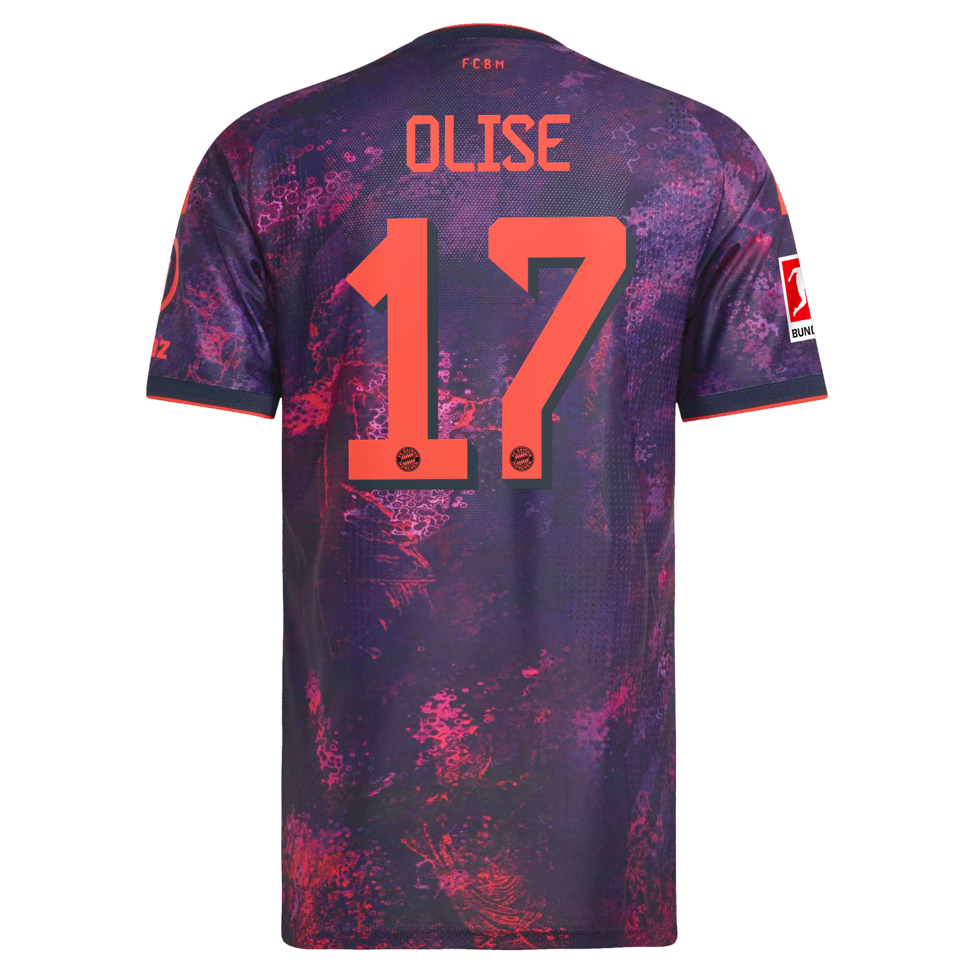 Maillot authentique troisième tenue de terrain adidas Michael Olise violet Bayern Munich 2026/27 pour homme