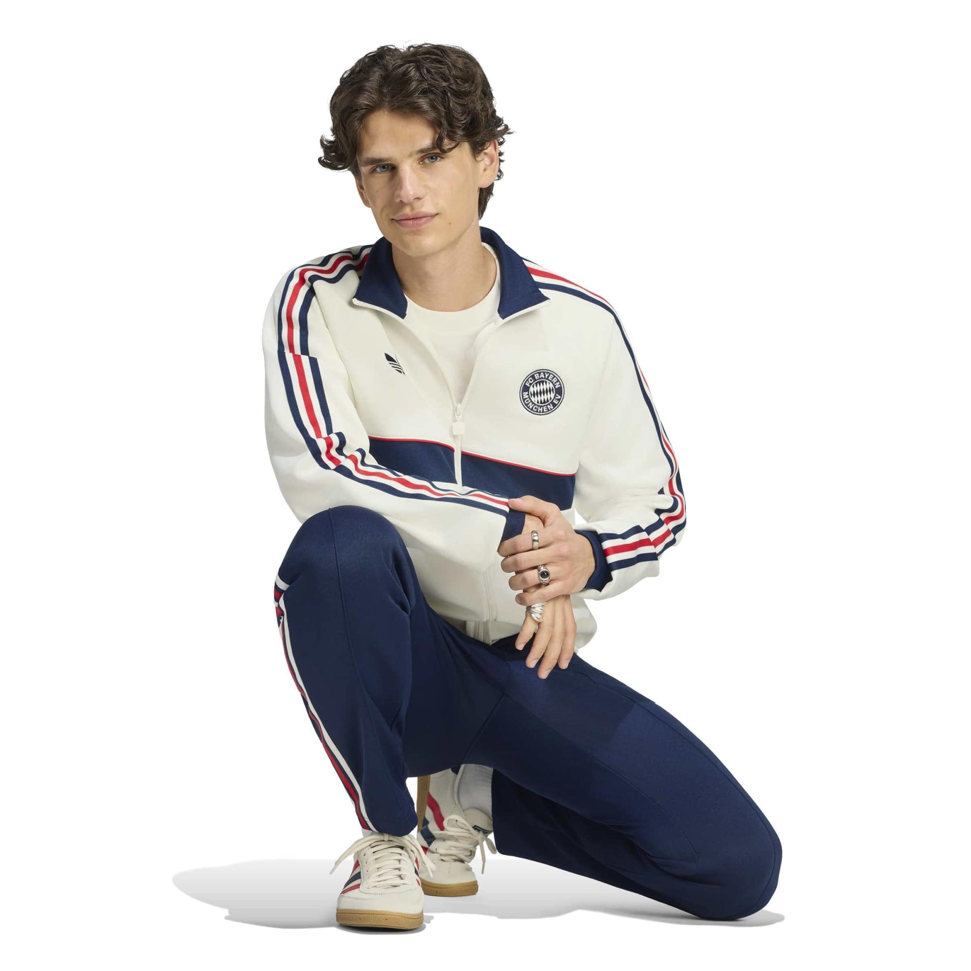 Men's adidas Originals White Bayern Munich OG 2.0 Icon Full-Zip Track Jacket